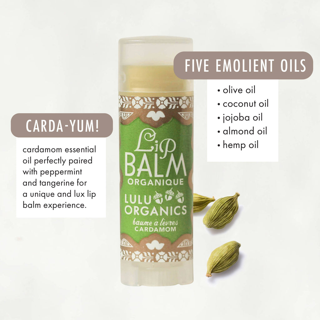 organic lip Balm -ruby mint or cardamom