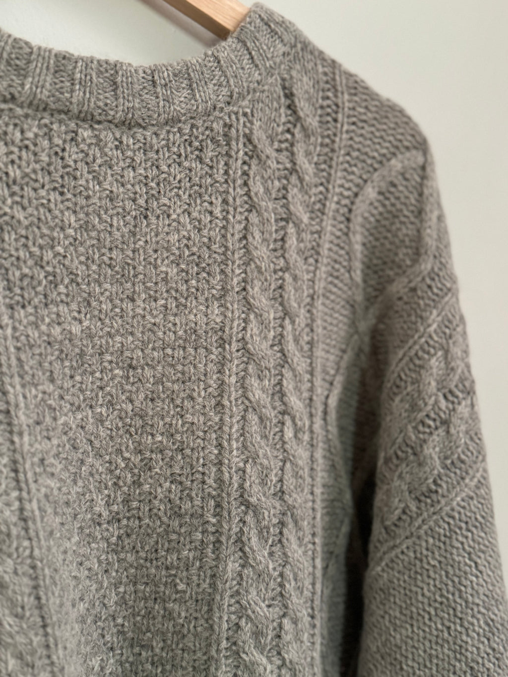 Ichi antiquites Shetland wool grey sweater
