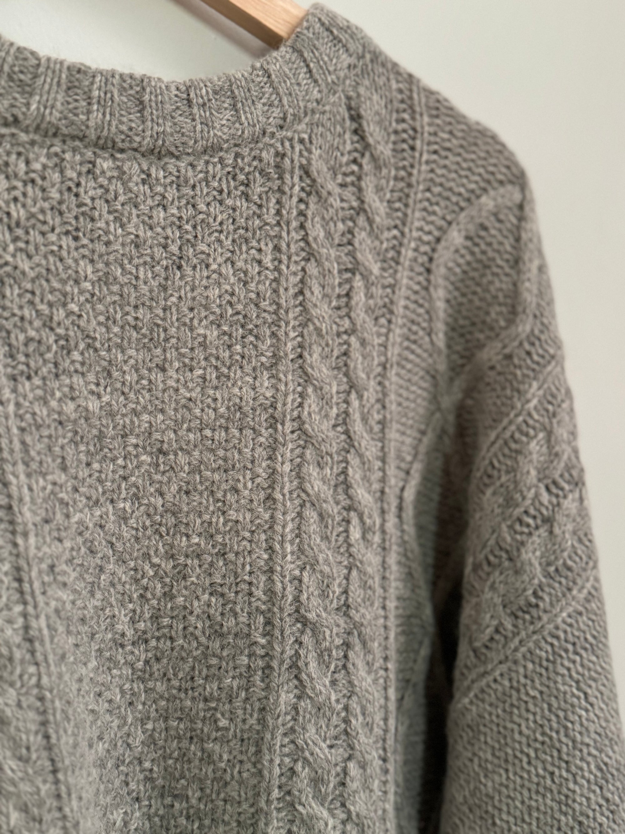 Ichi antiquites Shetland wool grey sweater