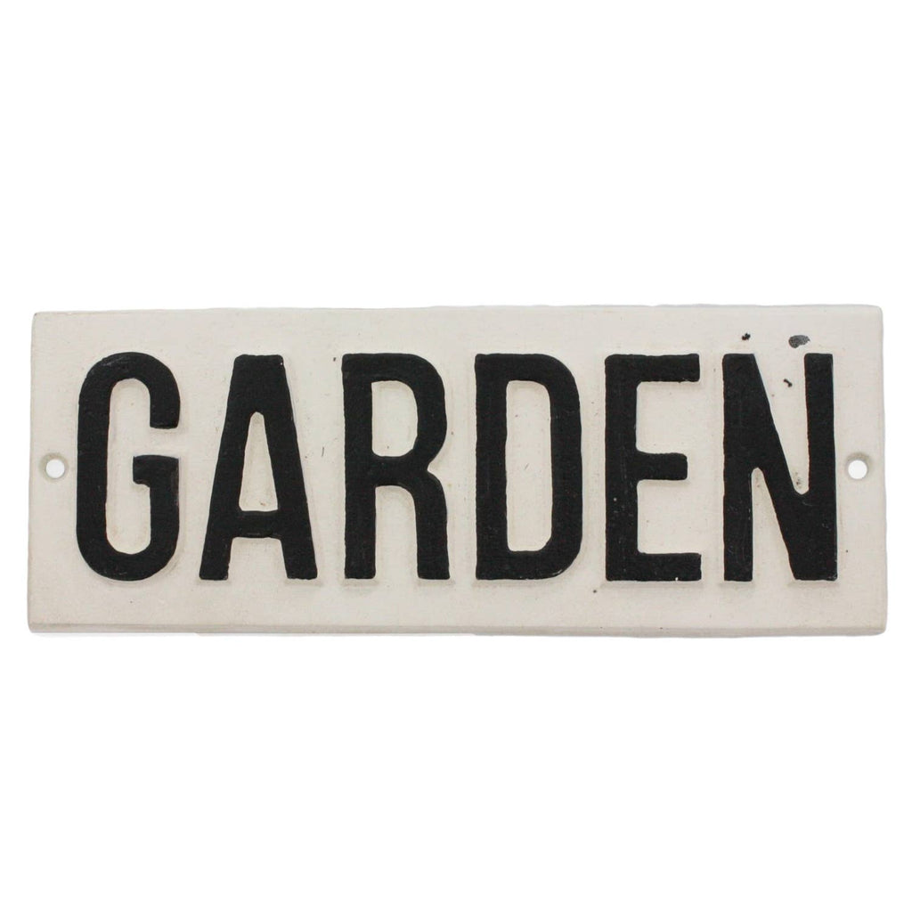 Garden - cast iron sign