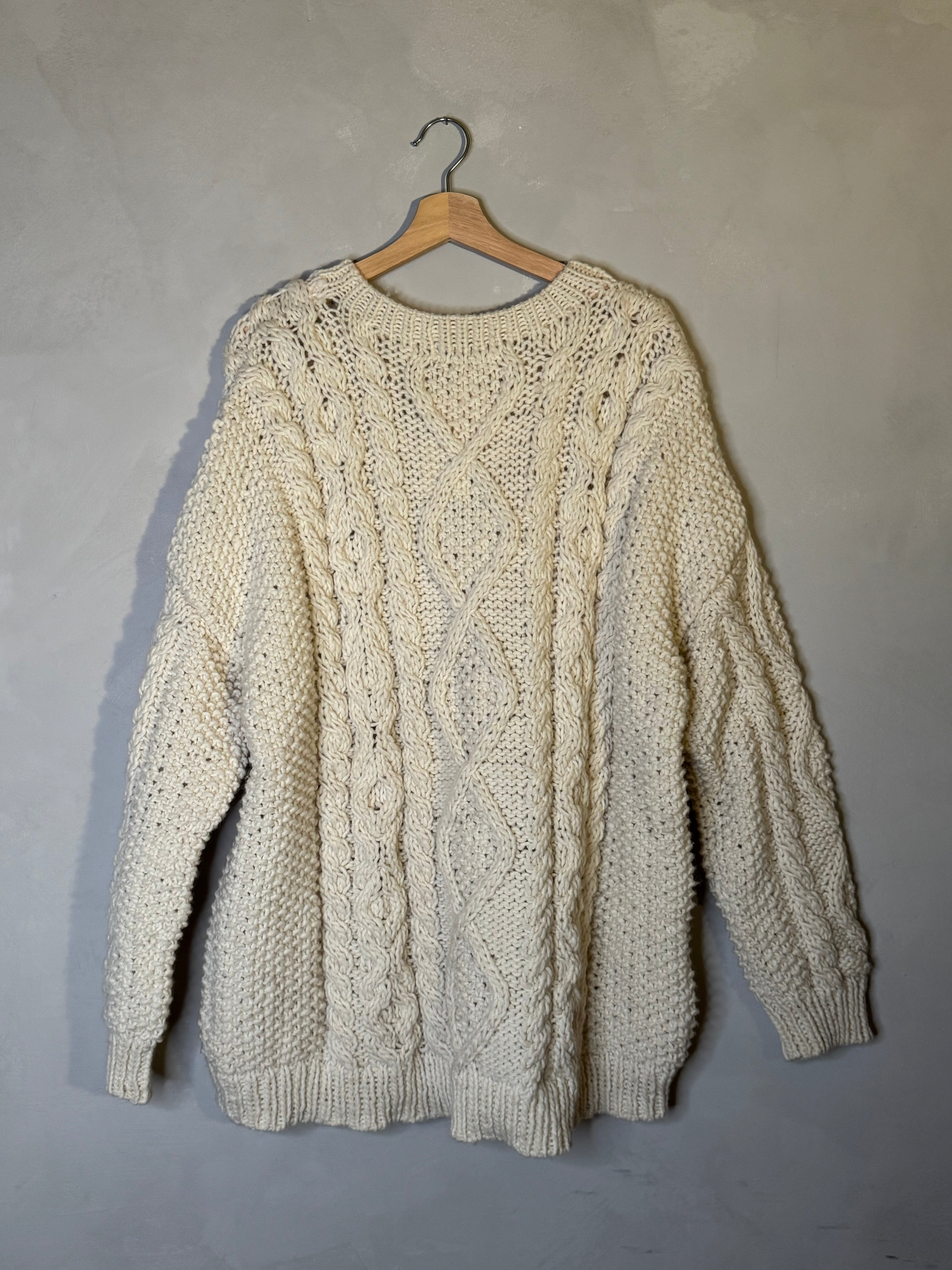 Ichi Antiquites wool cable knit sweater