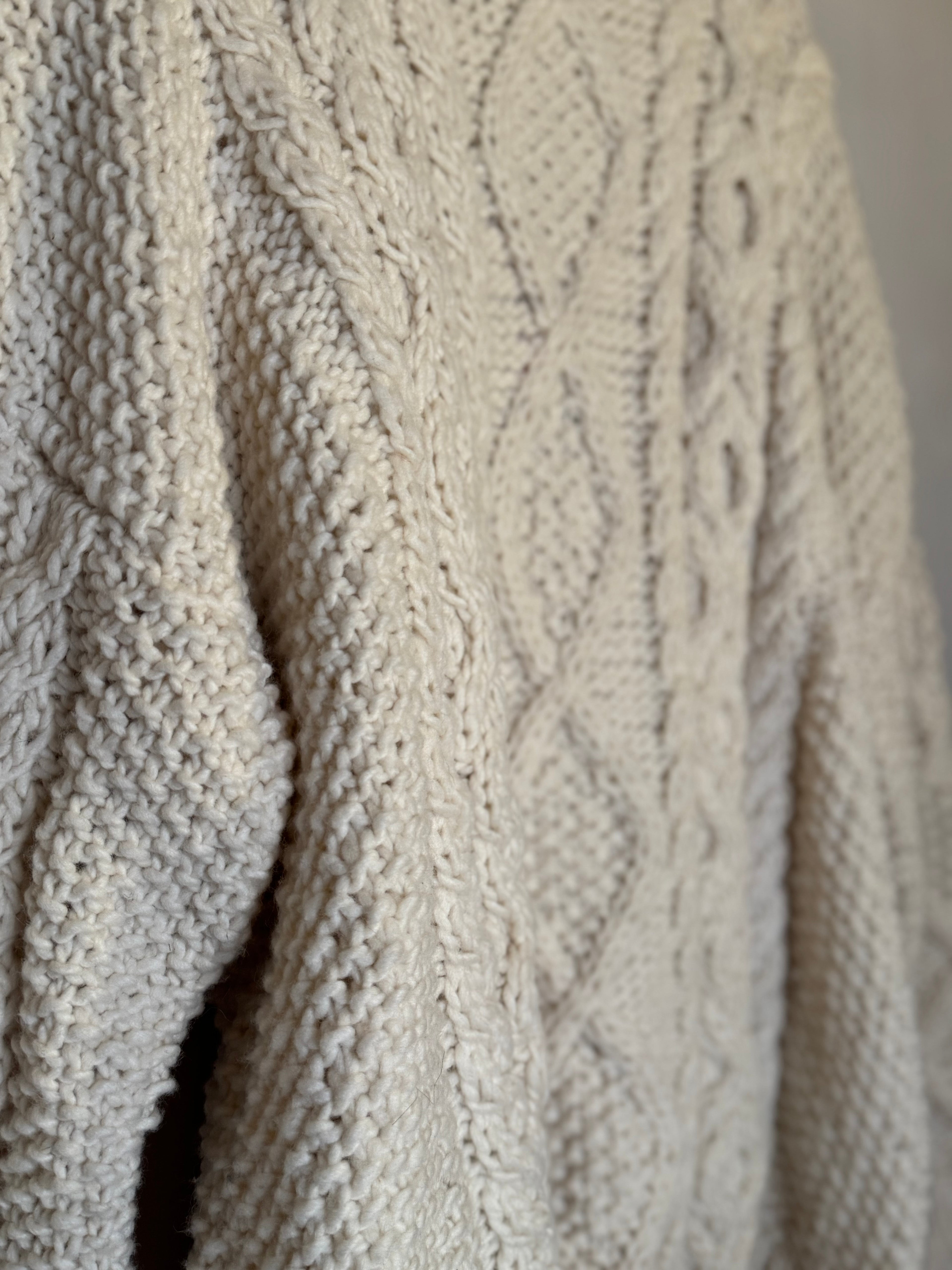 Ichi Antiquites wool cable knit sweater