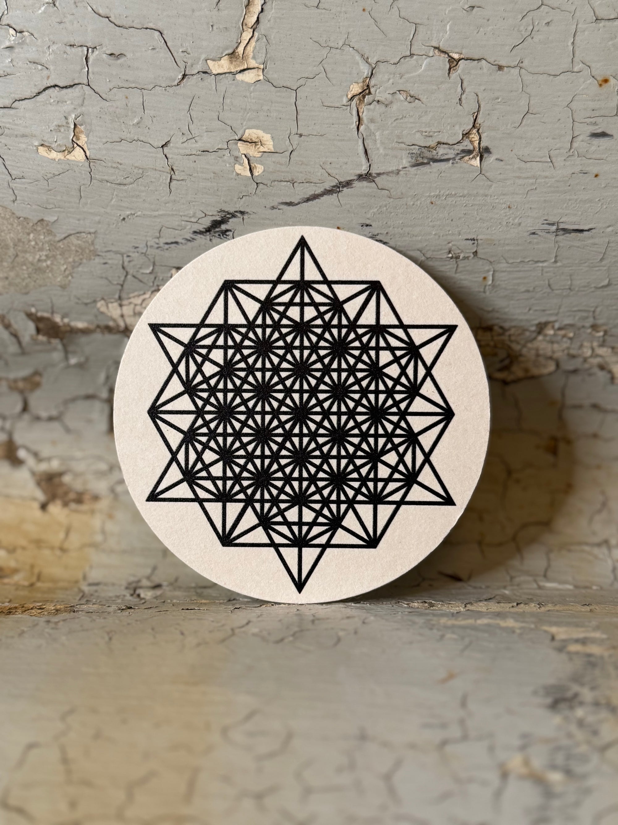 Sacred Geometry coaster / crystal grid - 2 patterns