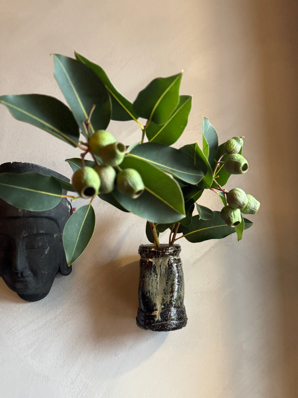 Japanese ceramic wall vase