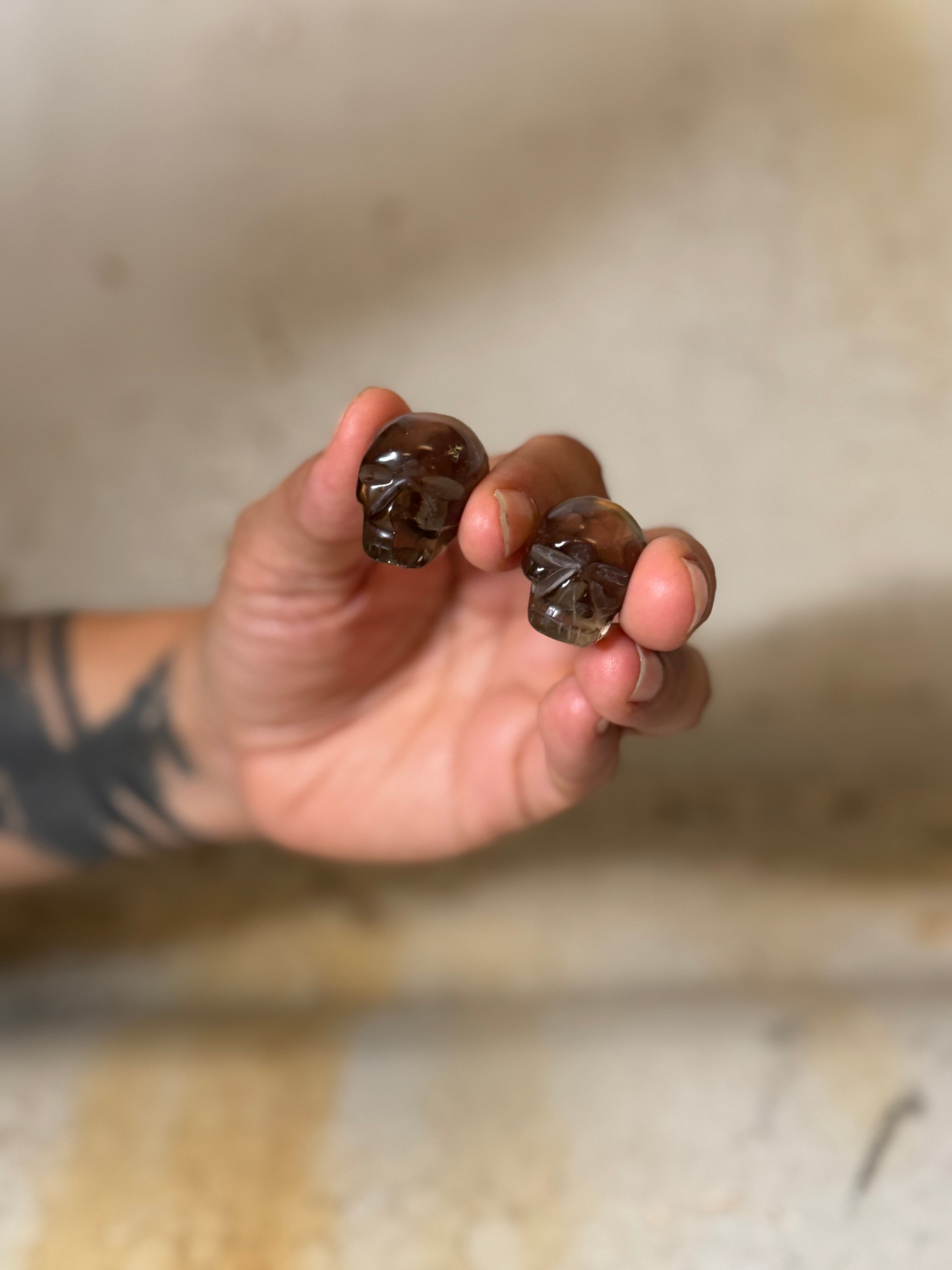 mini quartz crystal skulls