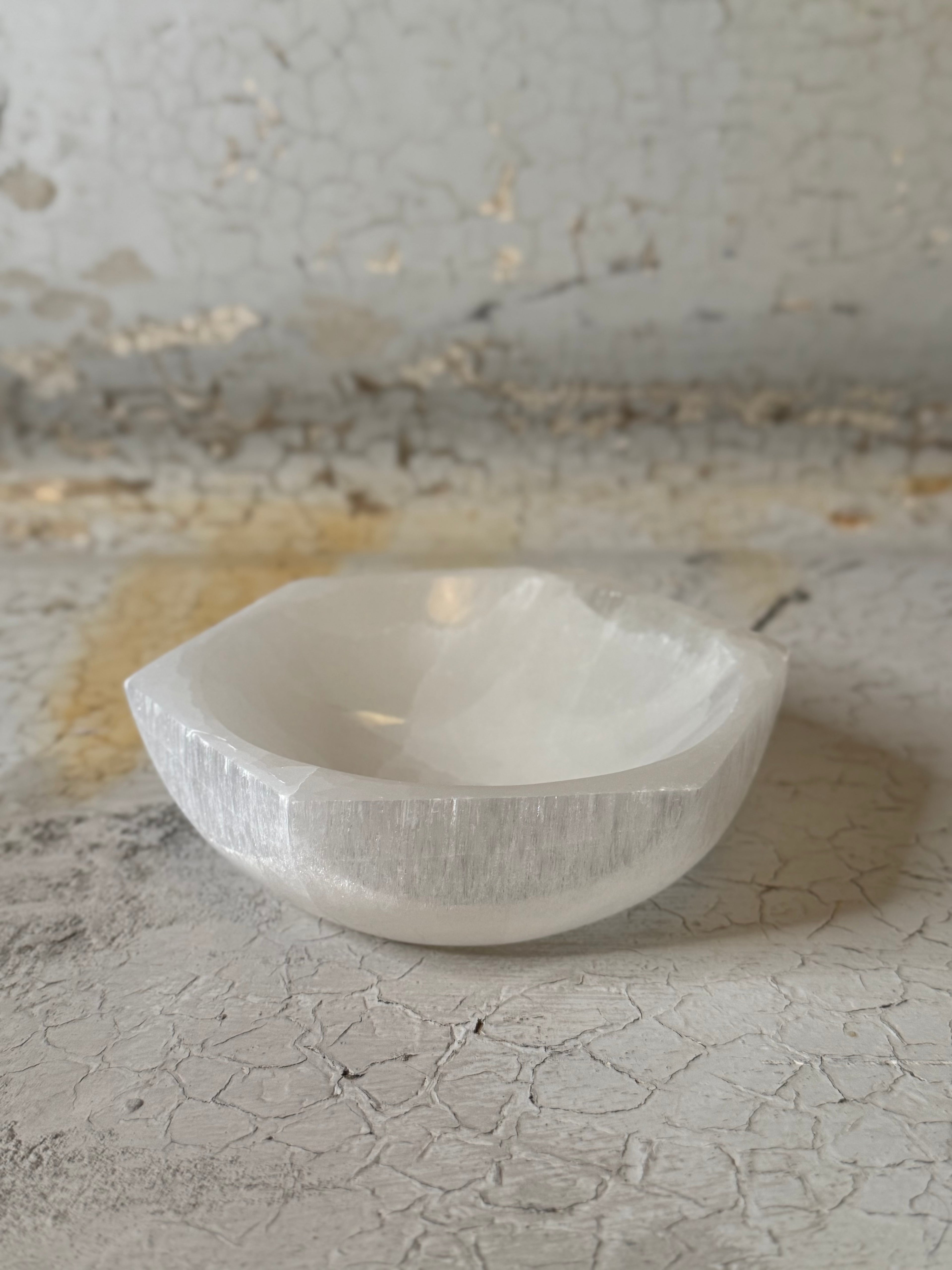 Selenite Hexagon Bowls - 3 sizes