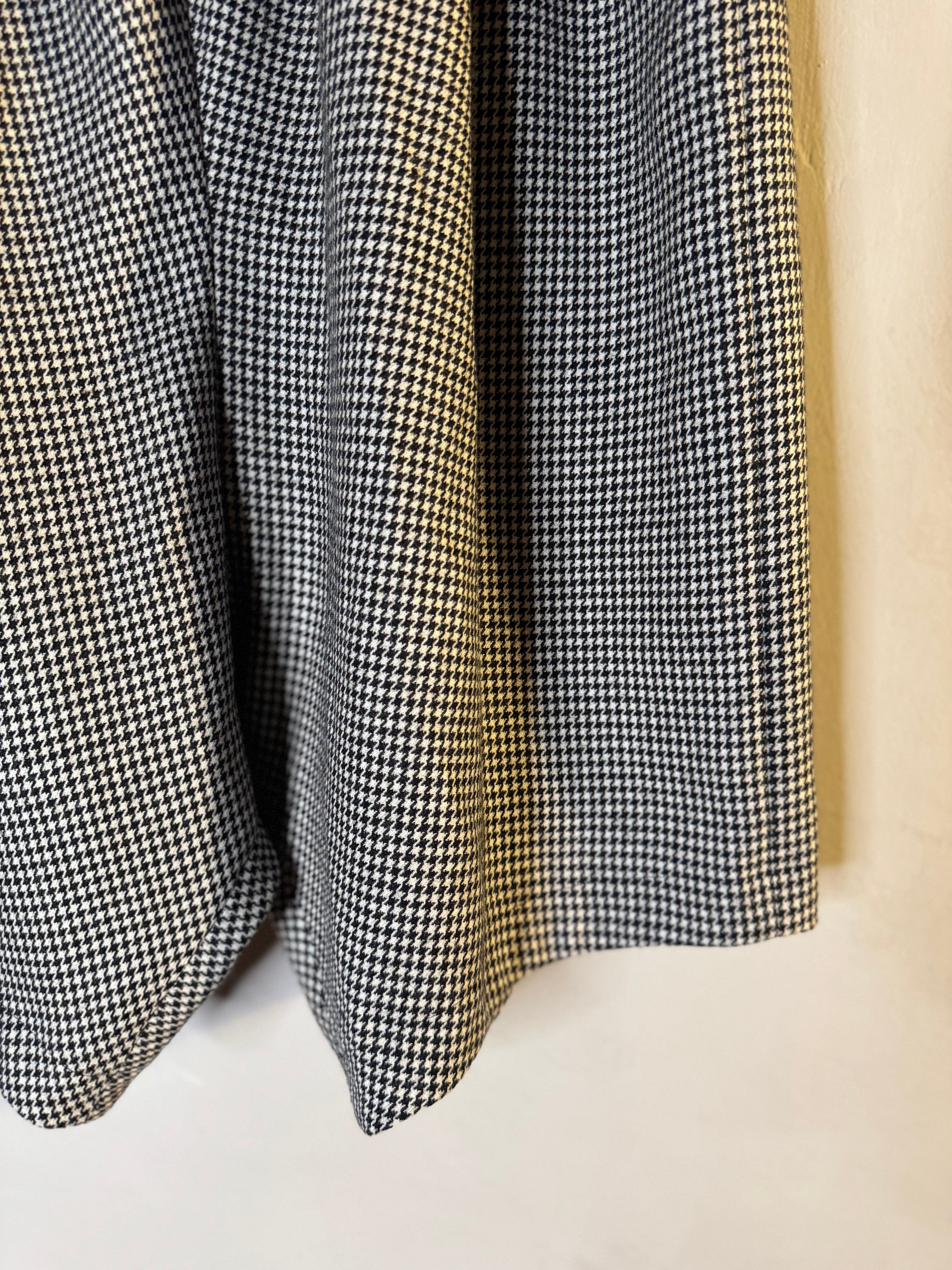 black comme des garçons drop crotch wool herringbone pants