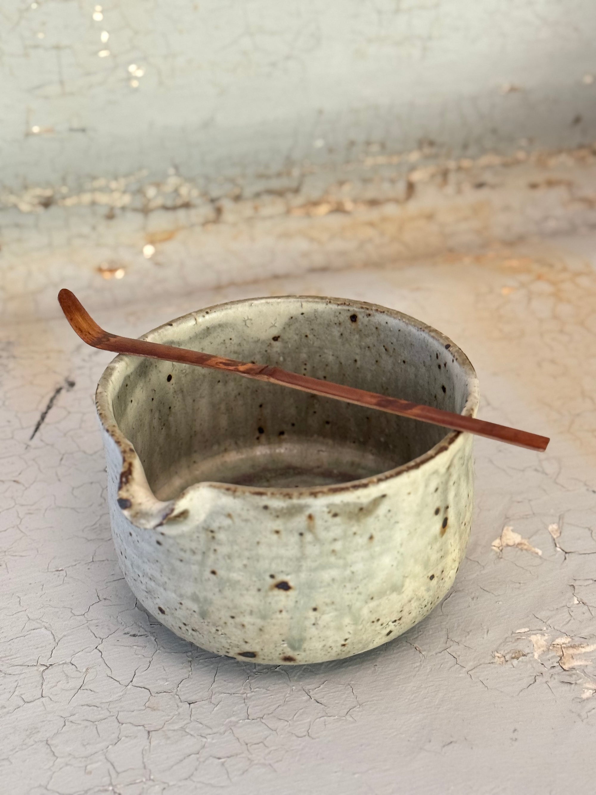 chashaku- Bamboo matcha scoop - smoked