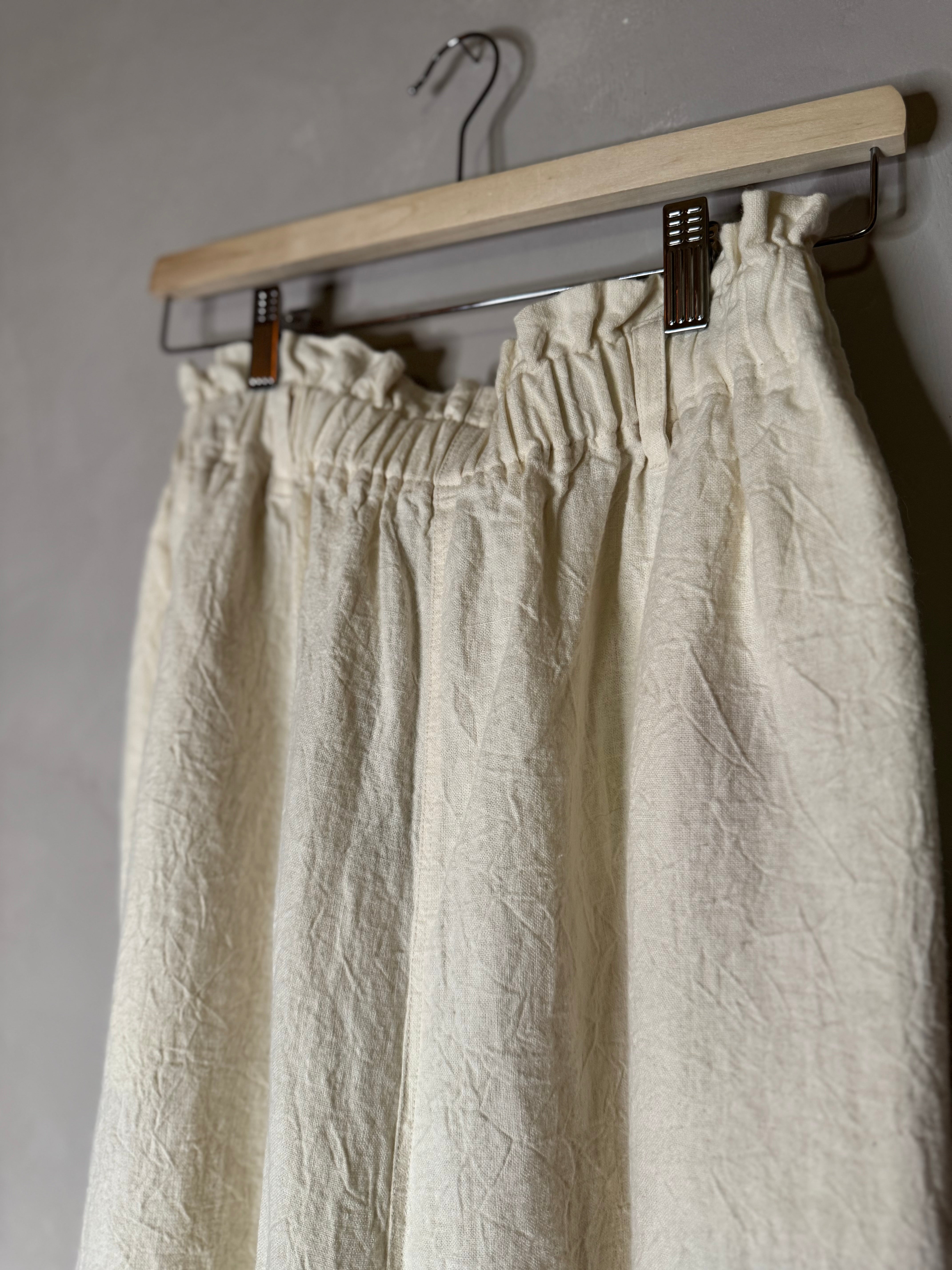 Ichi antiquites wide leg linen pants – mizutama