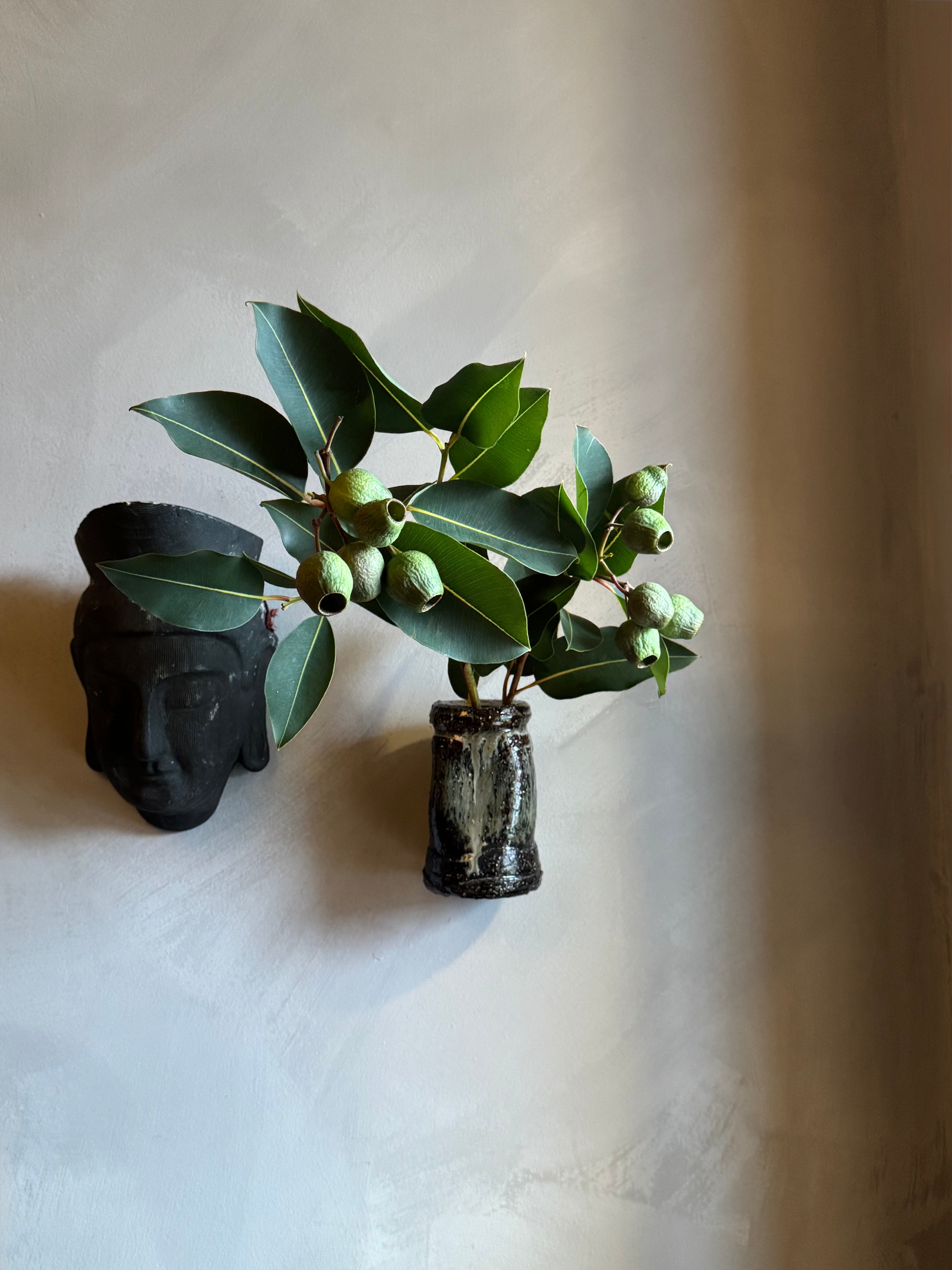 Japanese ceramic wall vase