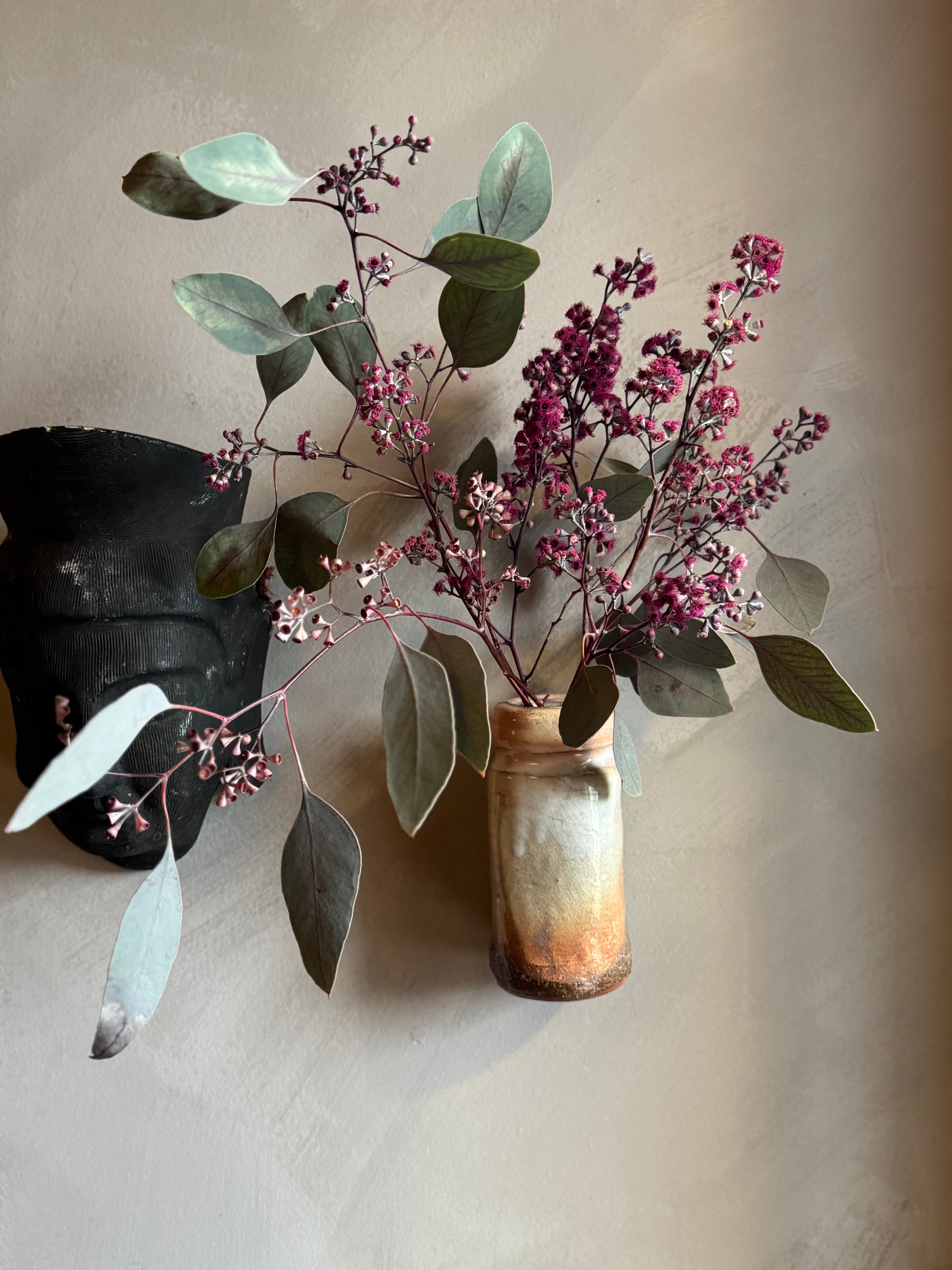 Japanese ceramic wall vase