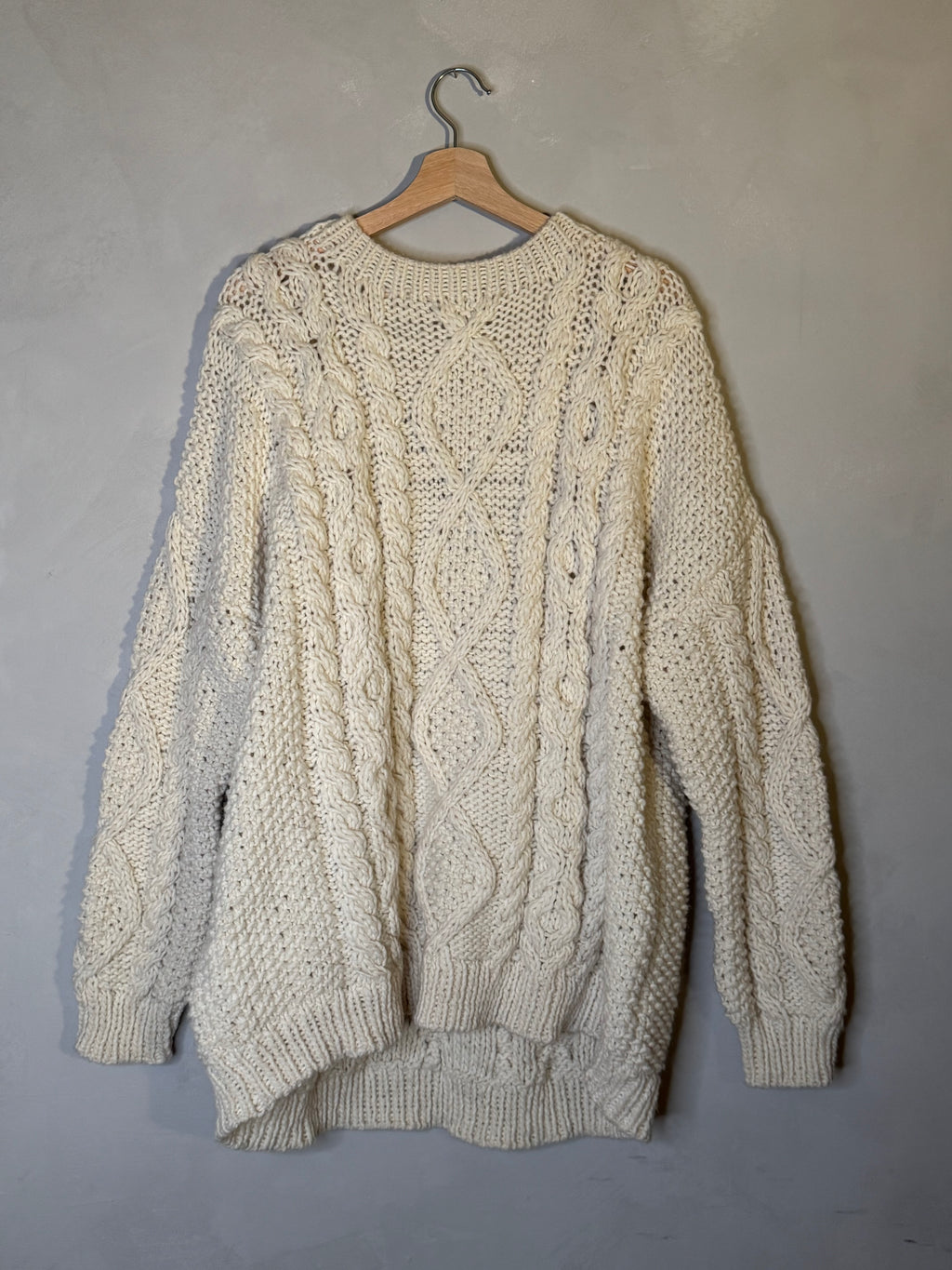 Ichi Antiquites wool cable knit sweater