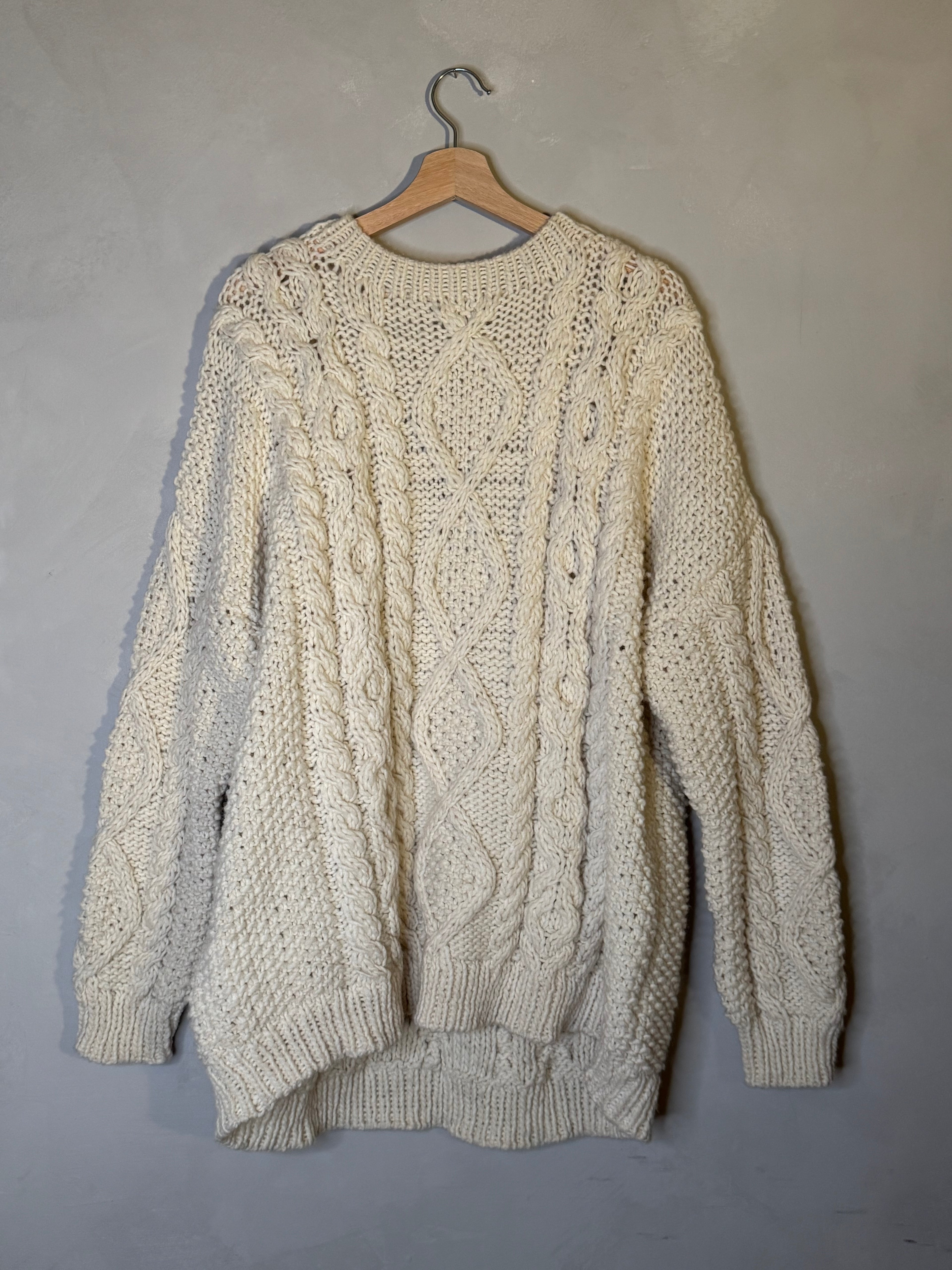 Ichi Antiquites wool cable knit sweater