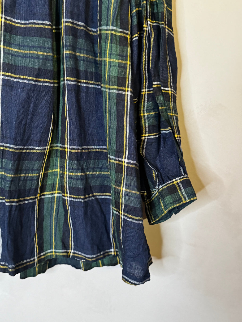 Ichi Antiquites tartan linen shirt