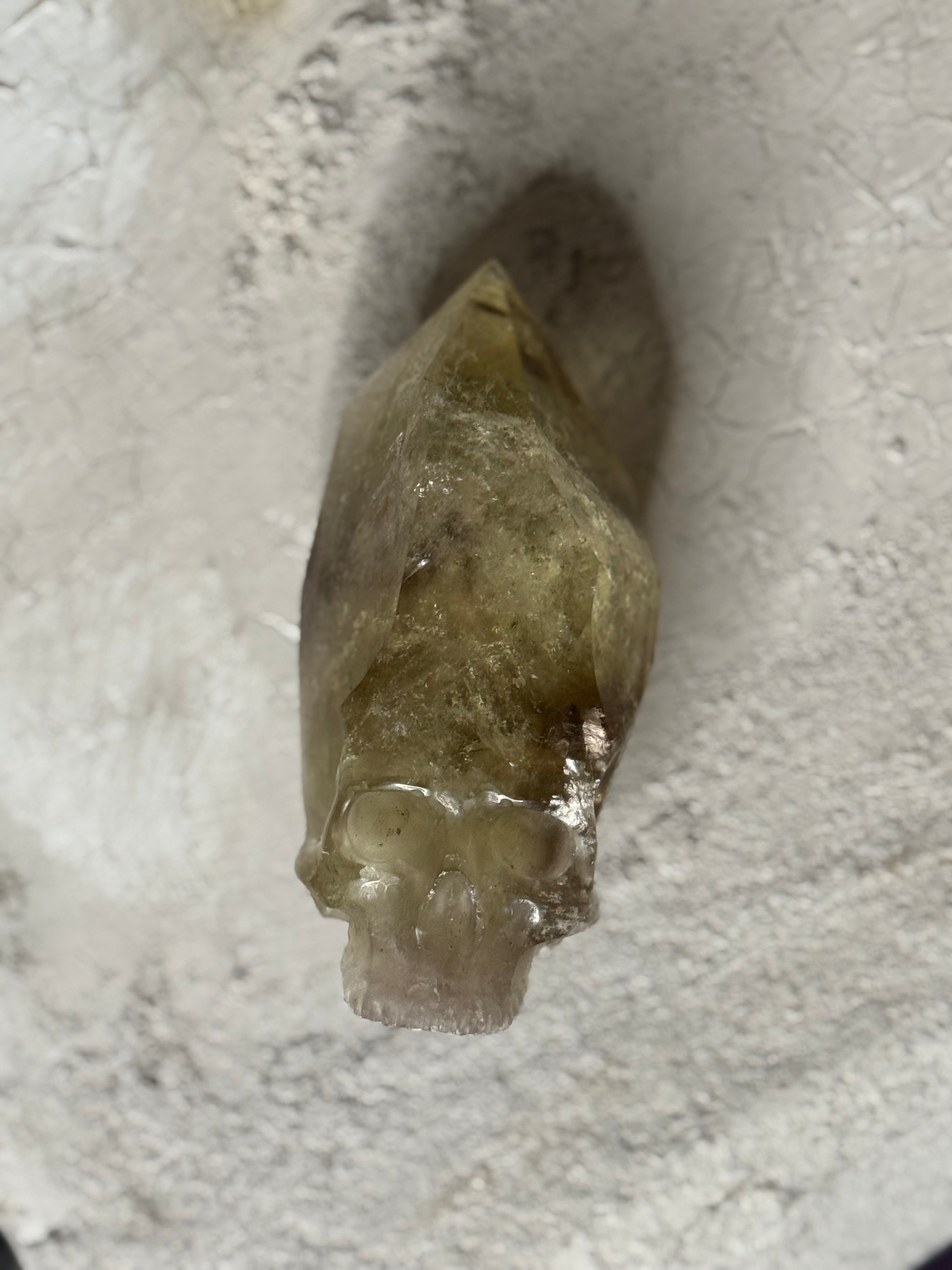 smoky citrine crystal skull