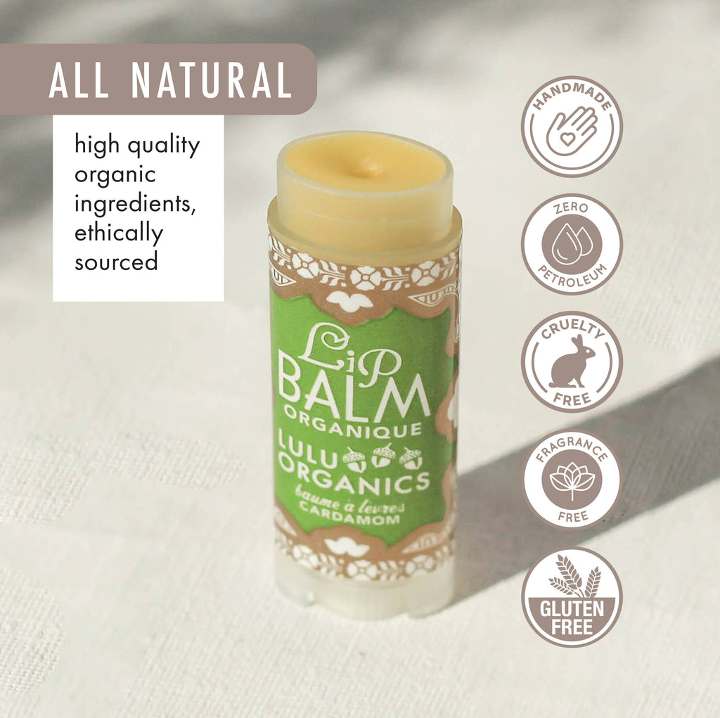 organic lip Balm -ruby mint or cardamom