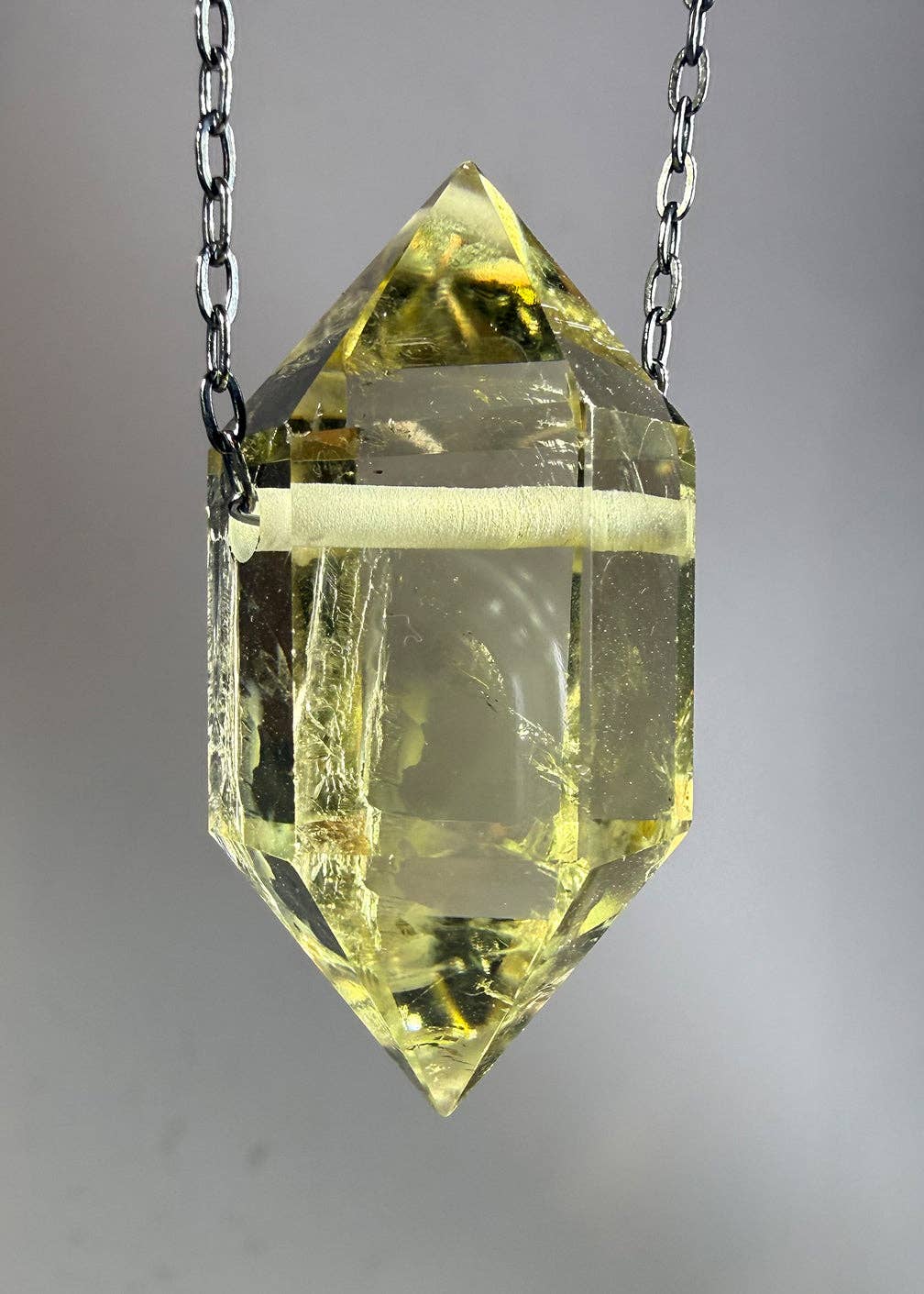Citrine Quartz Crystal Necklace