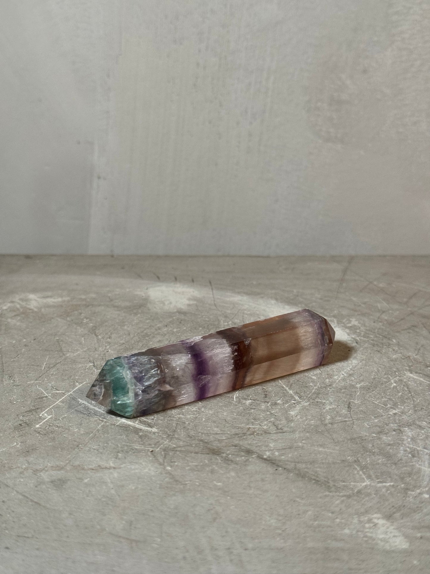 Fluorite double terminated - purple, green