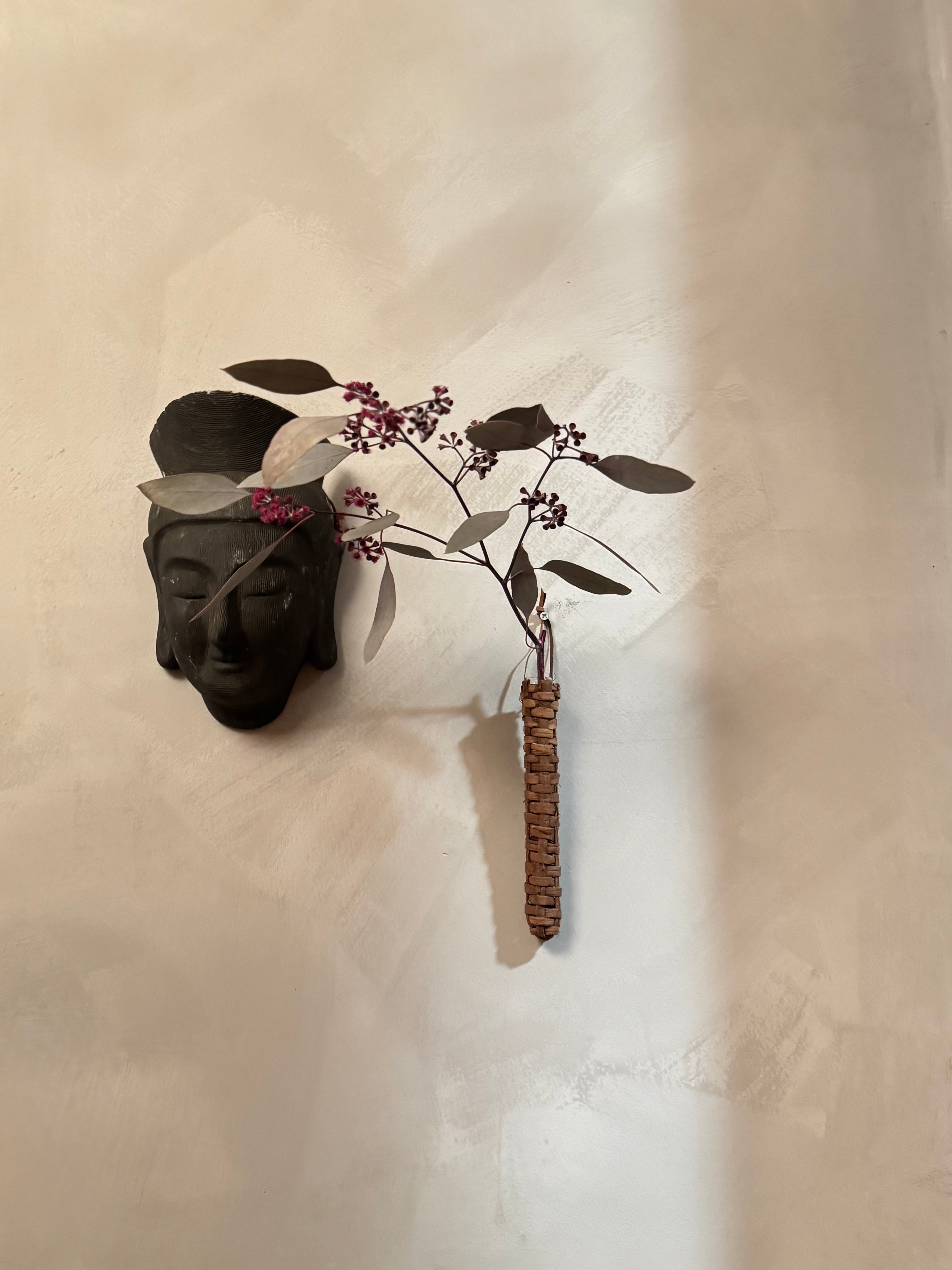 Japanese basketry wall vase