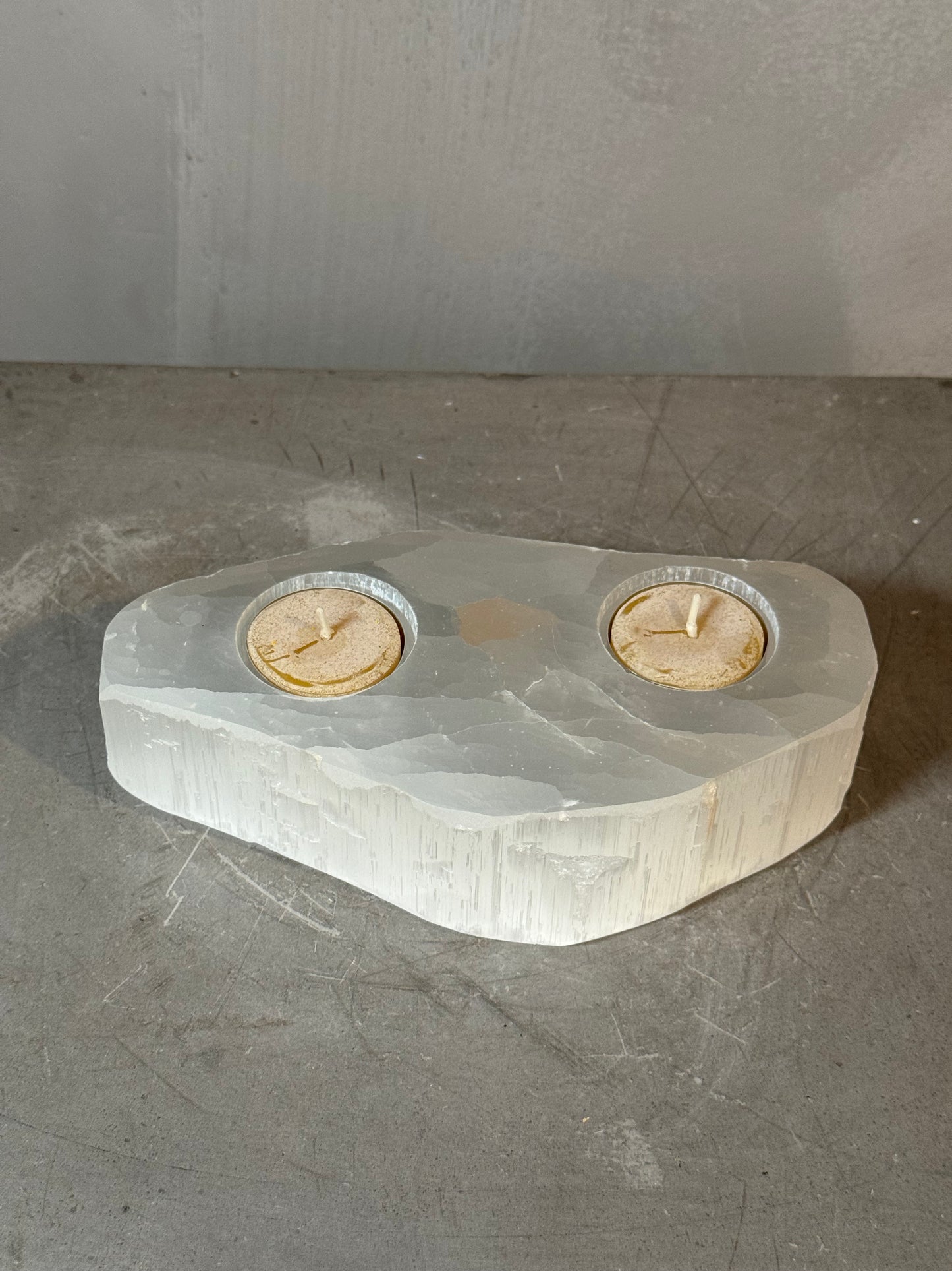 Selenite Tealight Votive Holder