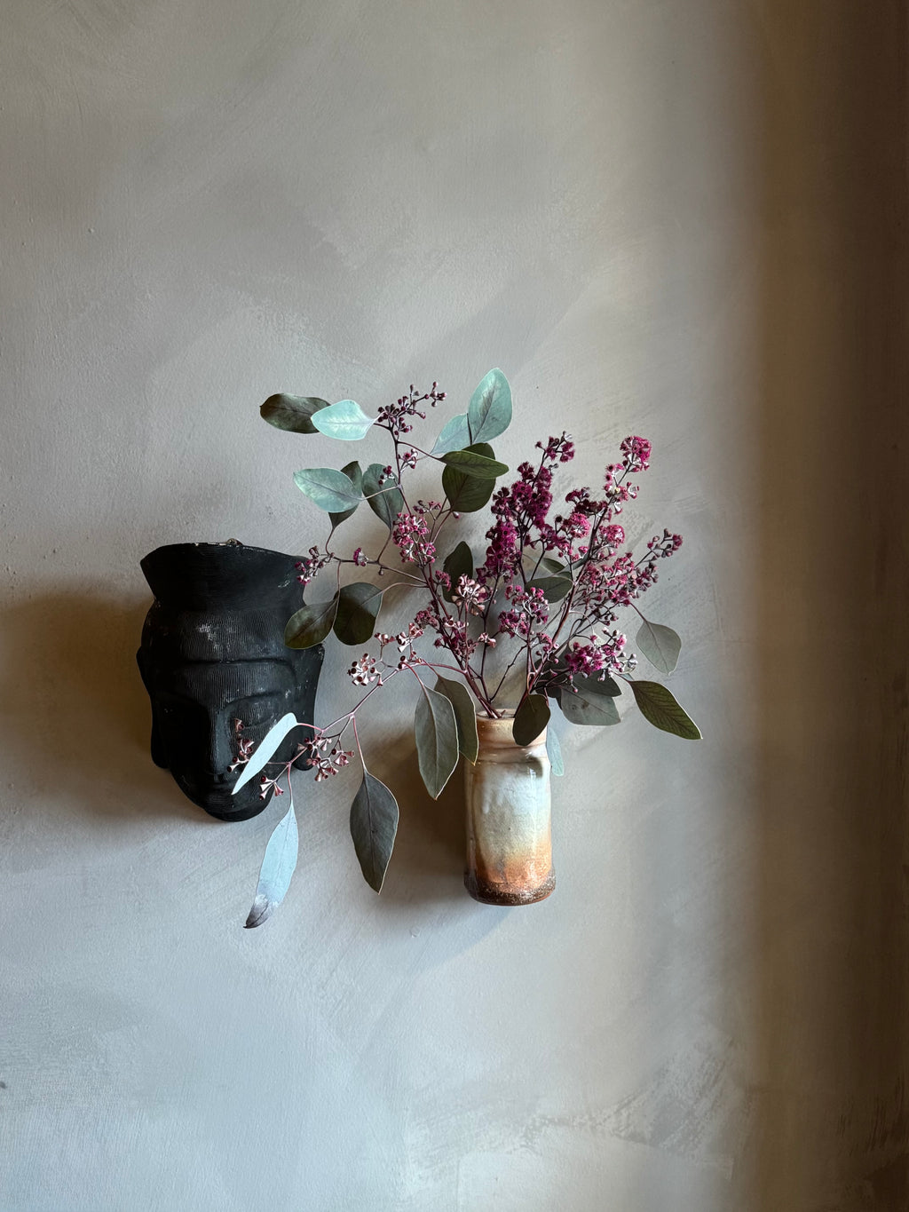 Japanese ceramic wall vase