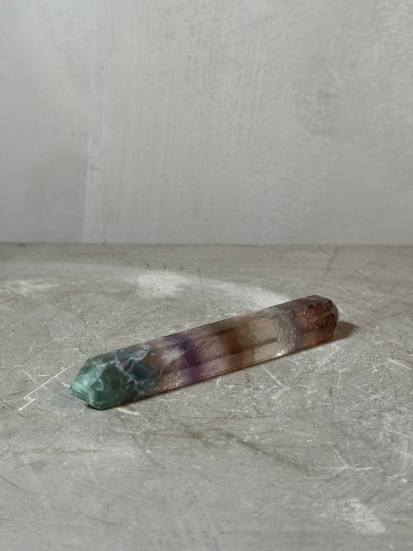 Fluorite double terminated - purple, green