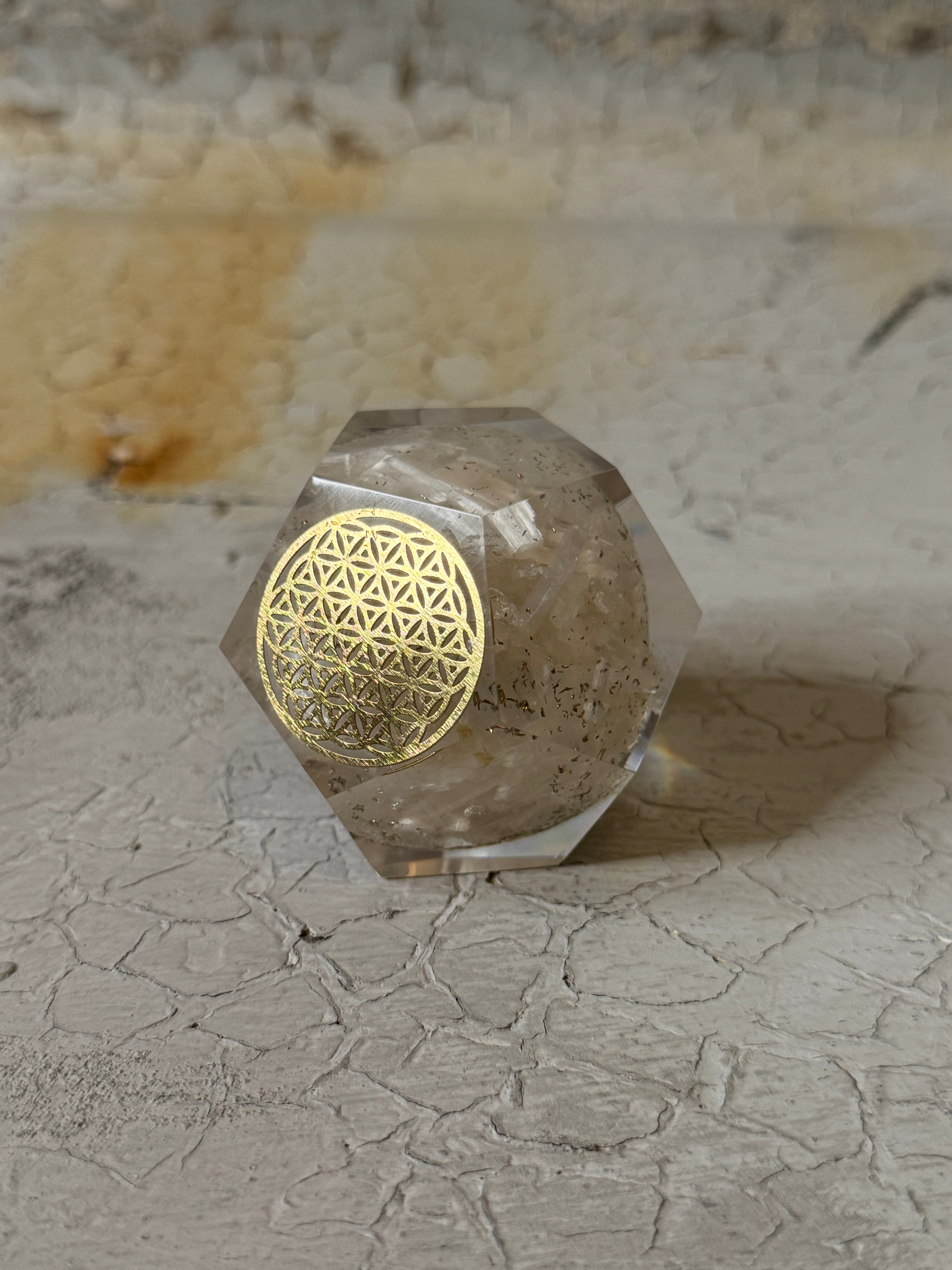 Orgone Dodecahedron - selenite