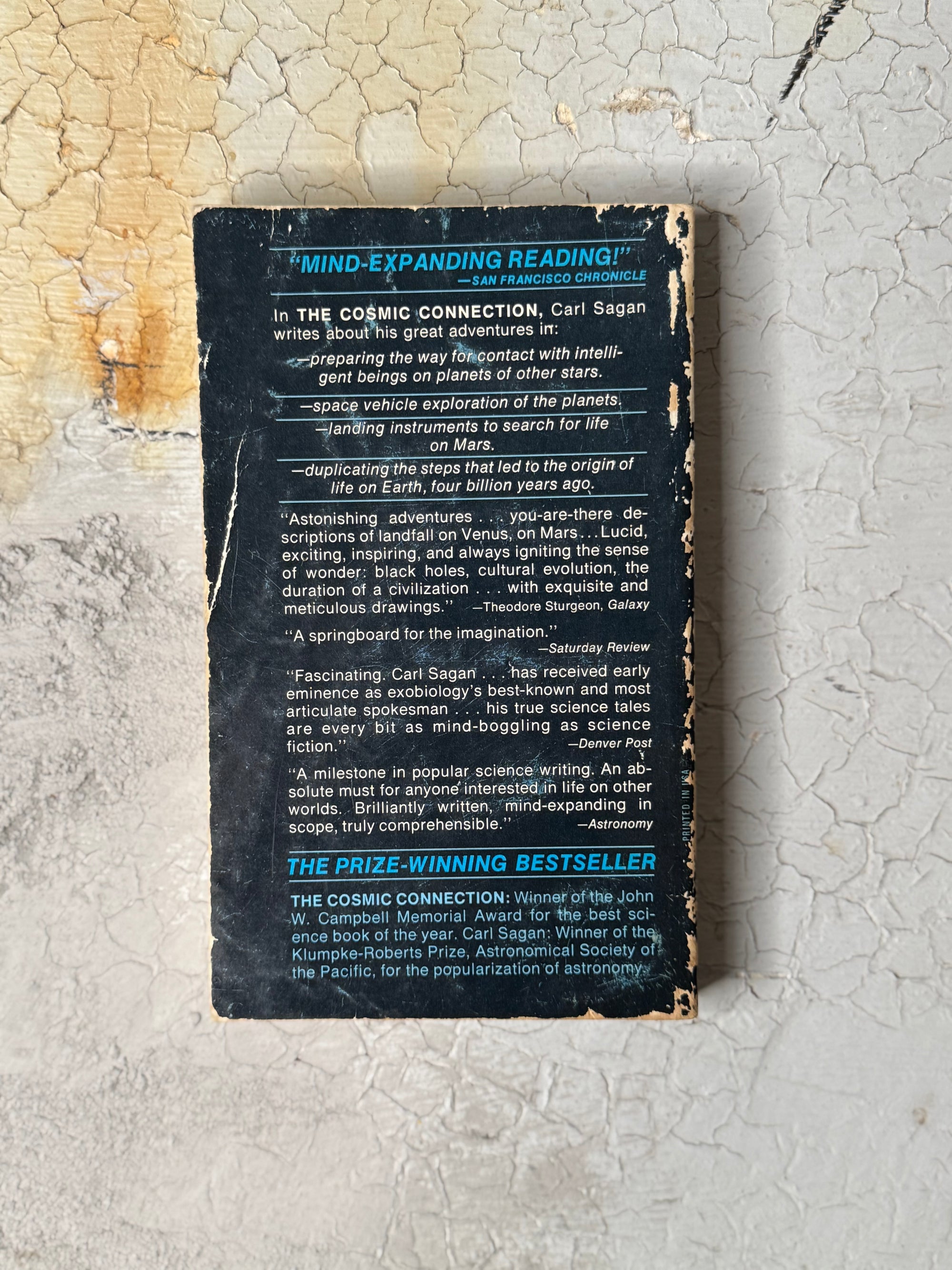 The cosmic connection by CARL SAGAN (softcover) - vintage