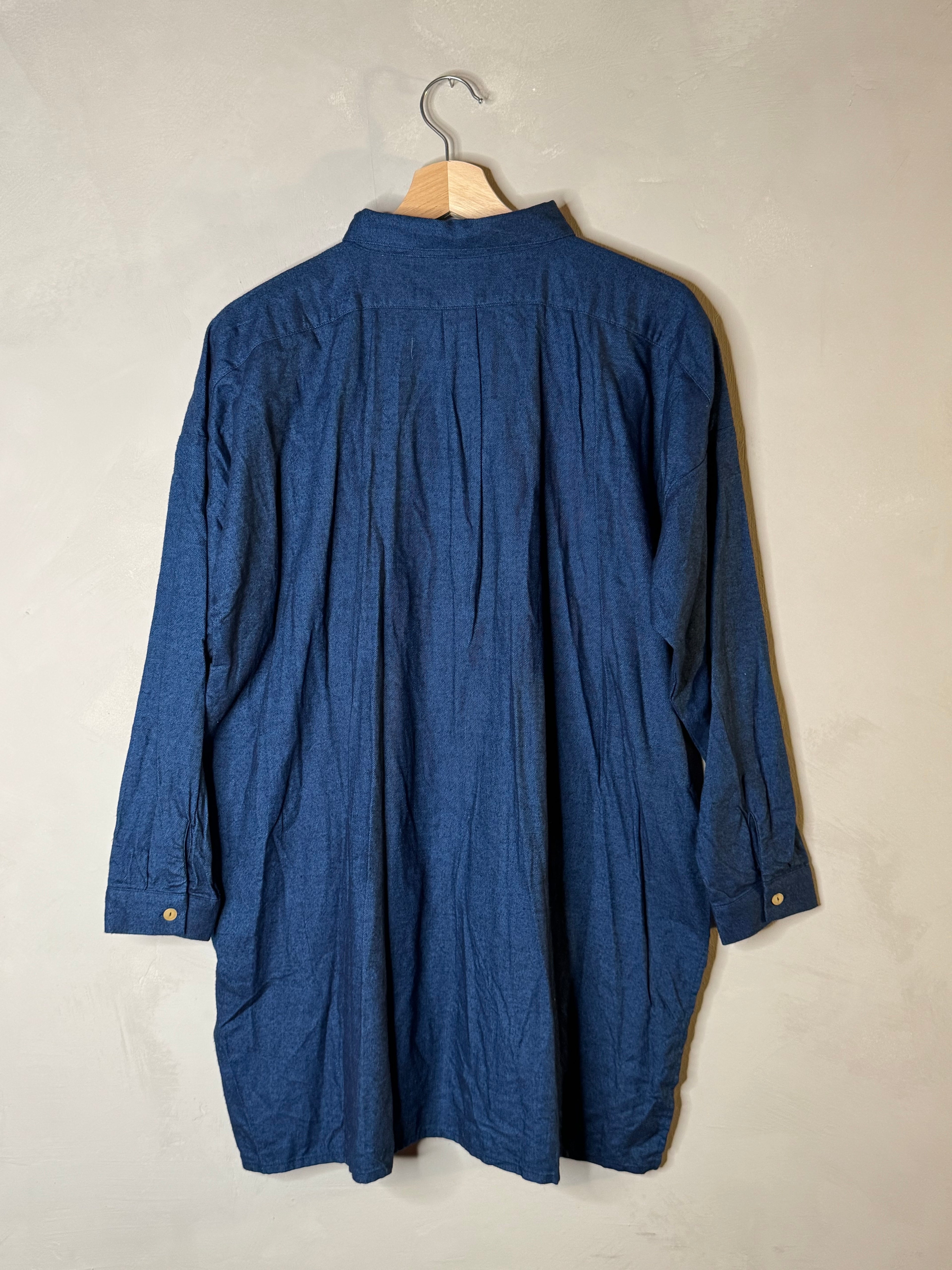 ichi indigo flannel shirt