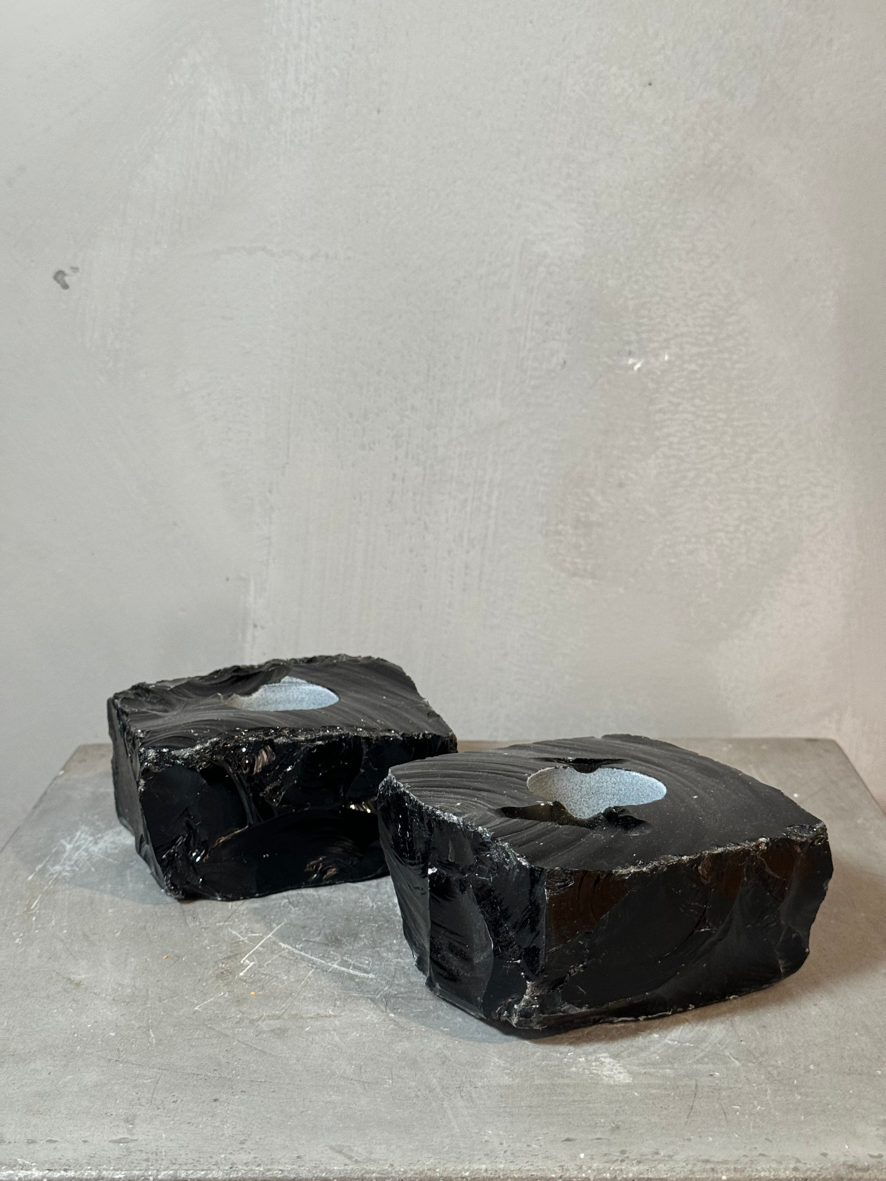 Black Obsidian Votive holder