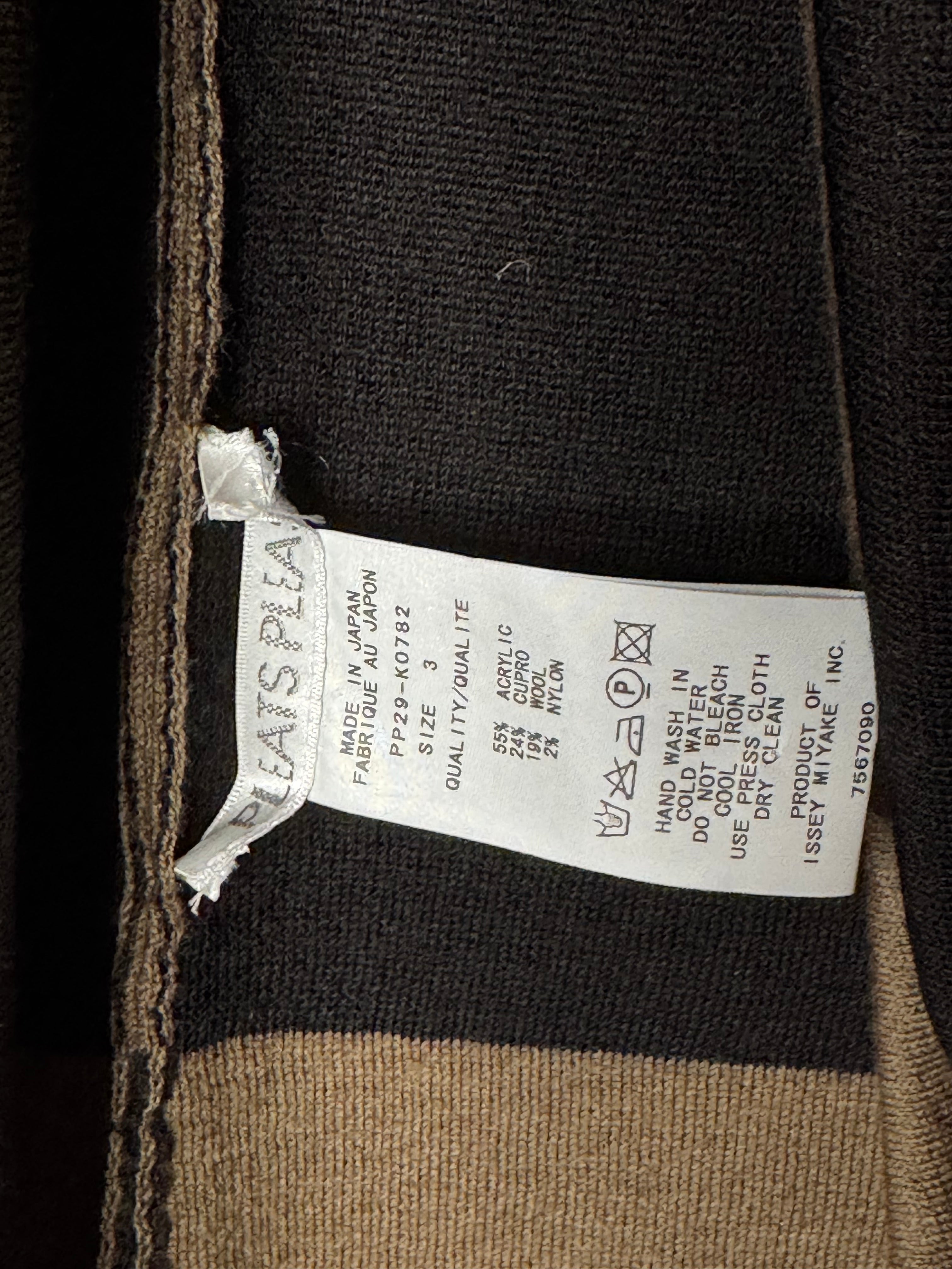 pleats please by Issey Miyake striped cardigan