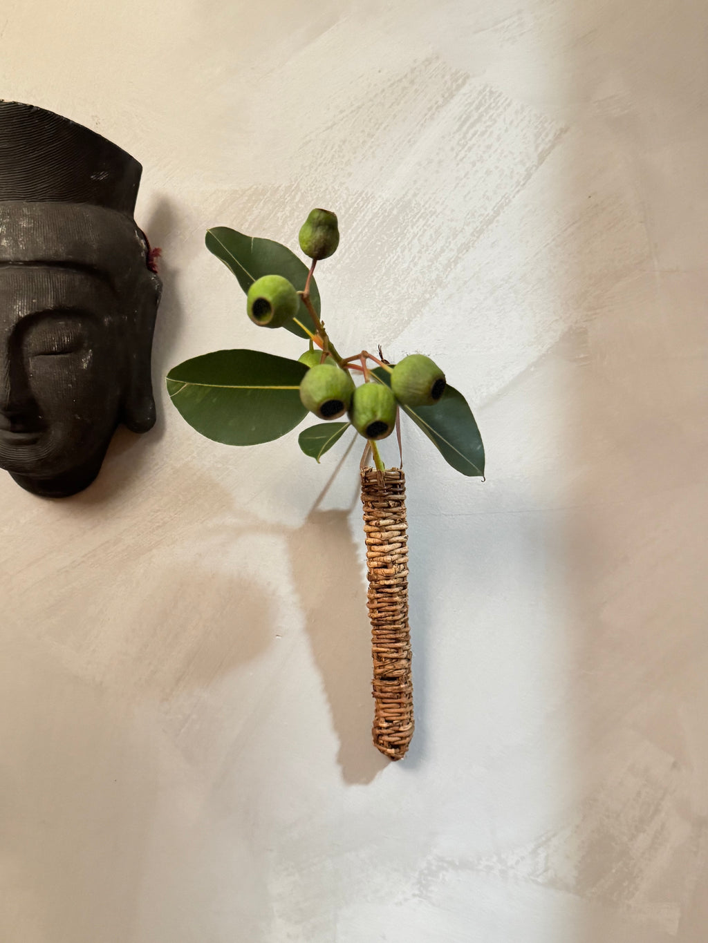 Japanese basketry wall vase