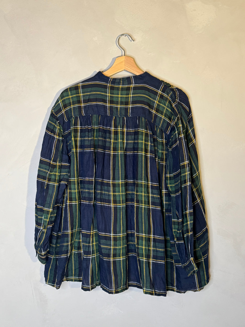 Ichi Antiquites tartan linen shirt