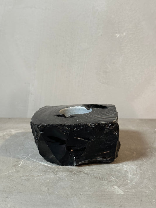 Black Obsidian Votive holder