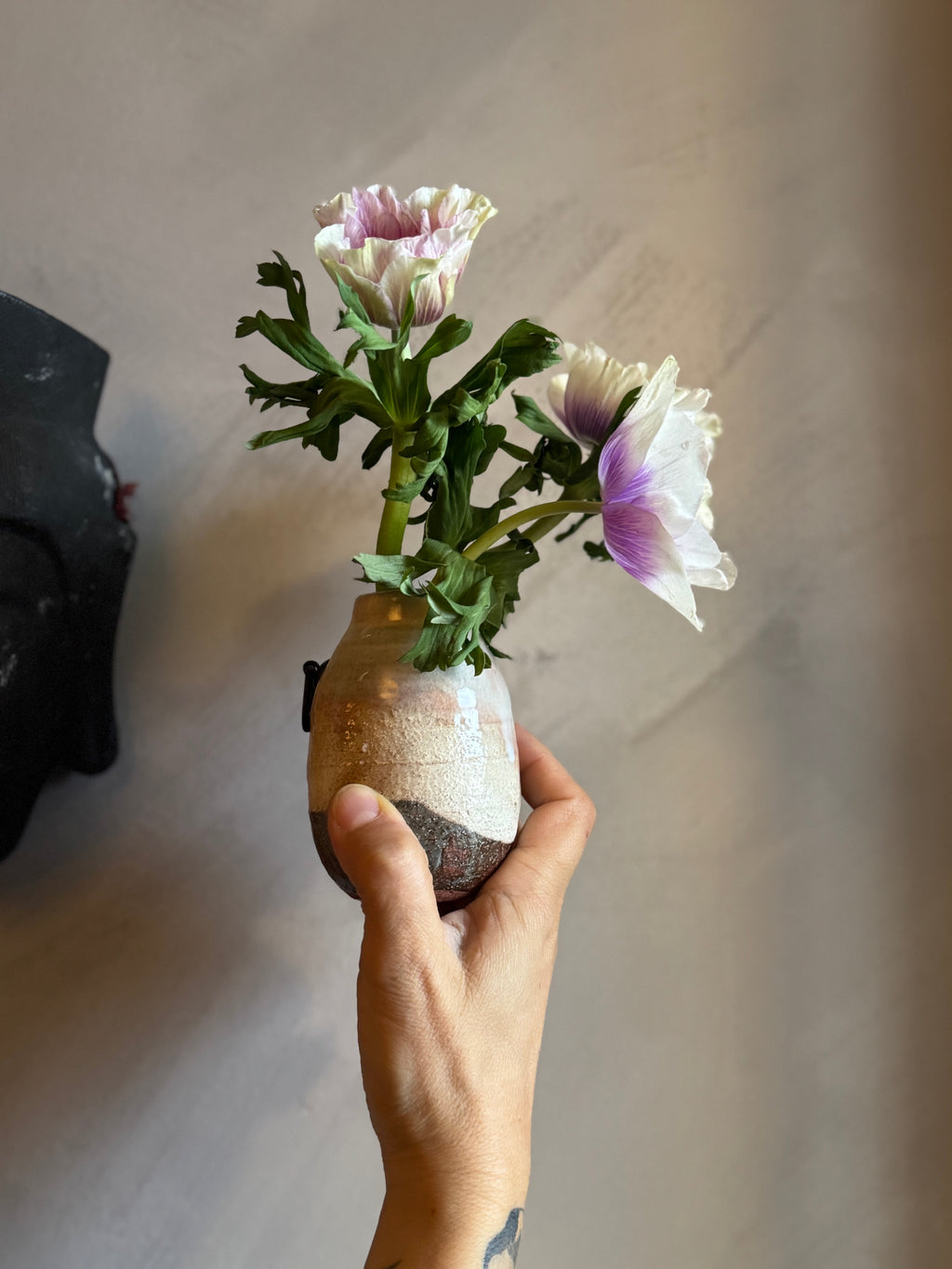 Japanese ceramic wall vase