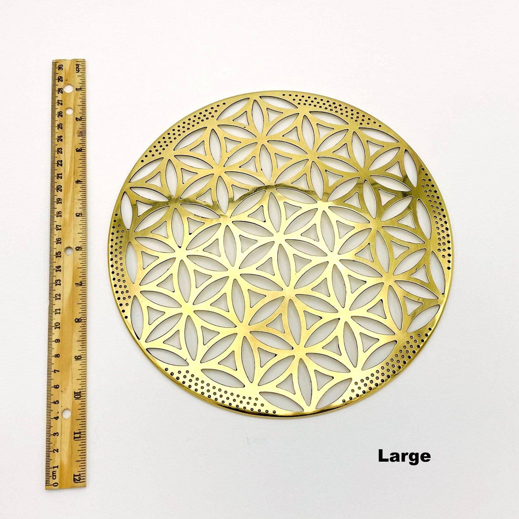 flower of life in brass
