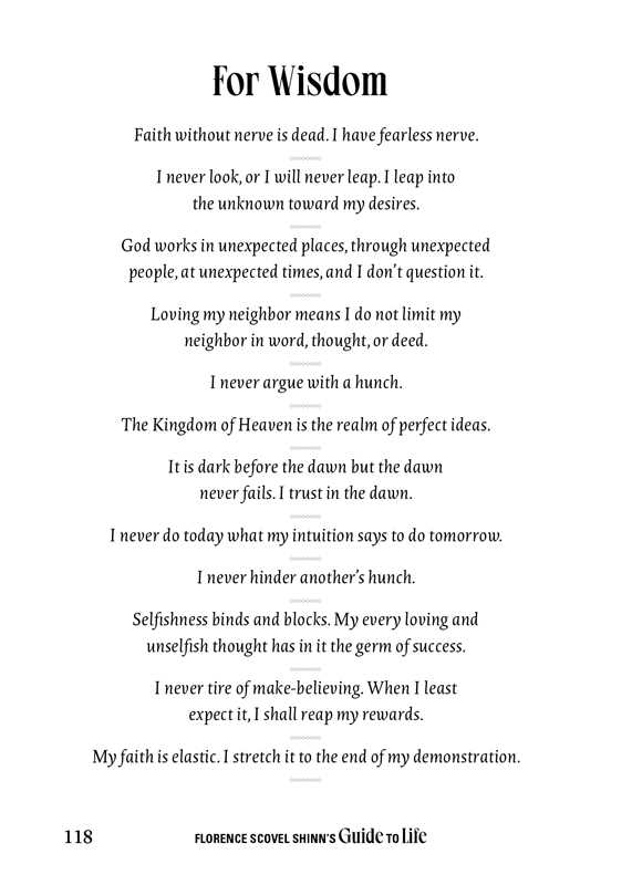 Florence Scovel Shinn's Guide to Life by Sarah Billington