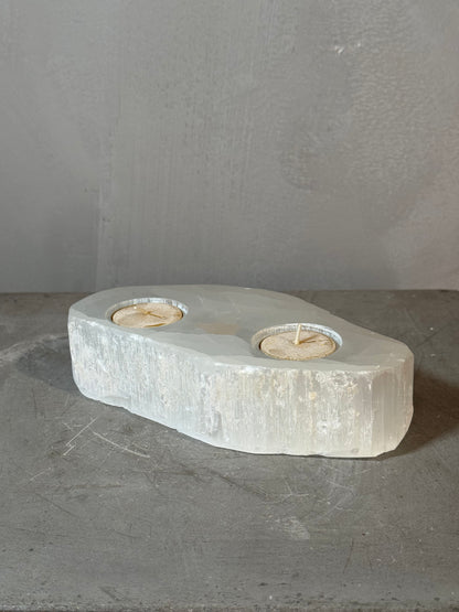 Selenite Tealight Votive Holder