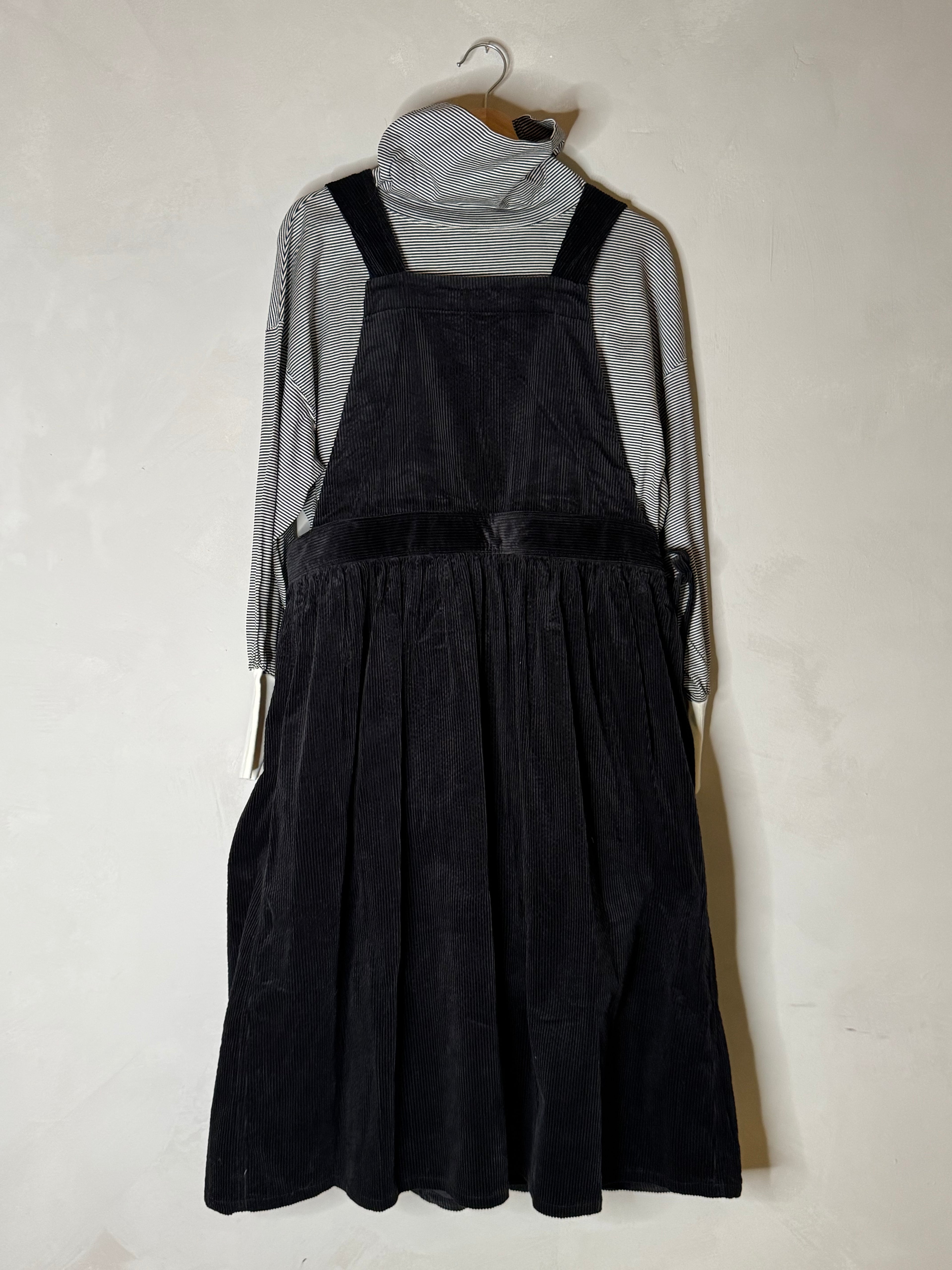 Ichi corduroy apron dress
