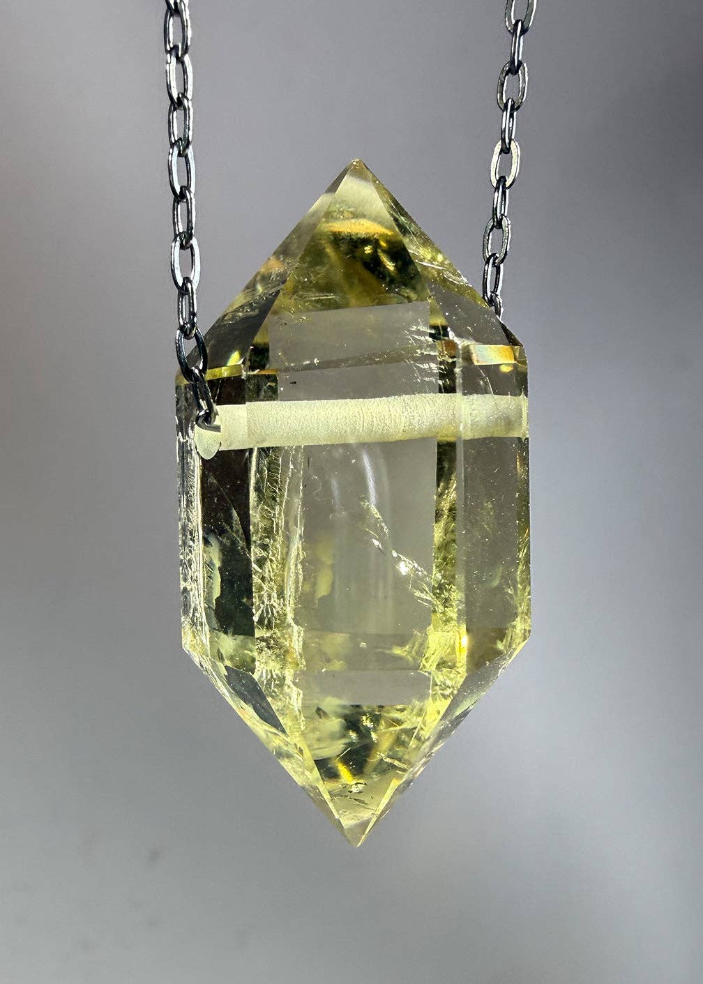 Citrine Quartz Crystal Necklace