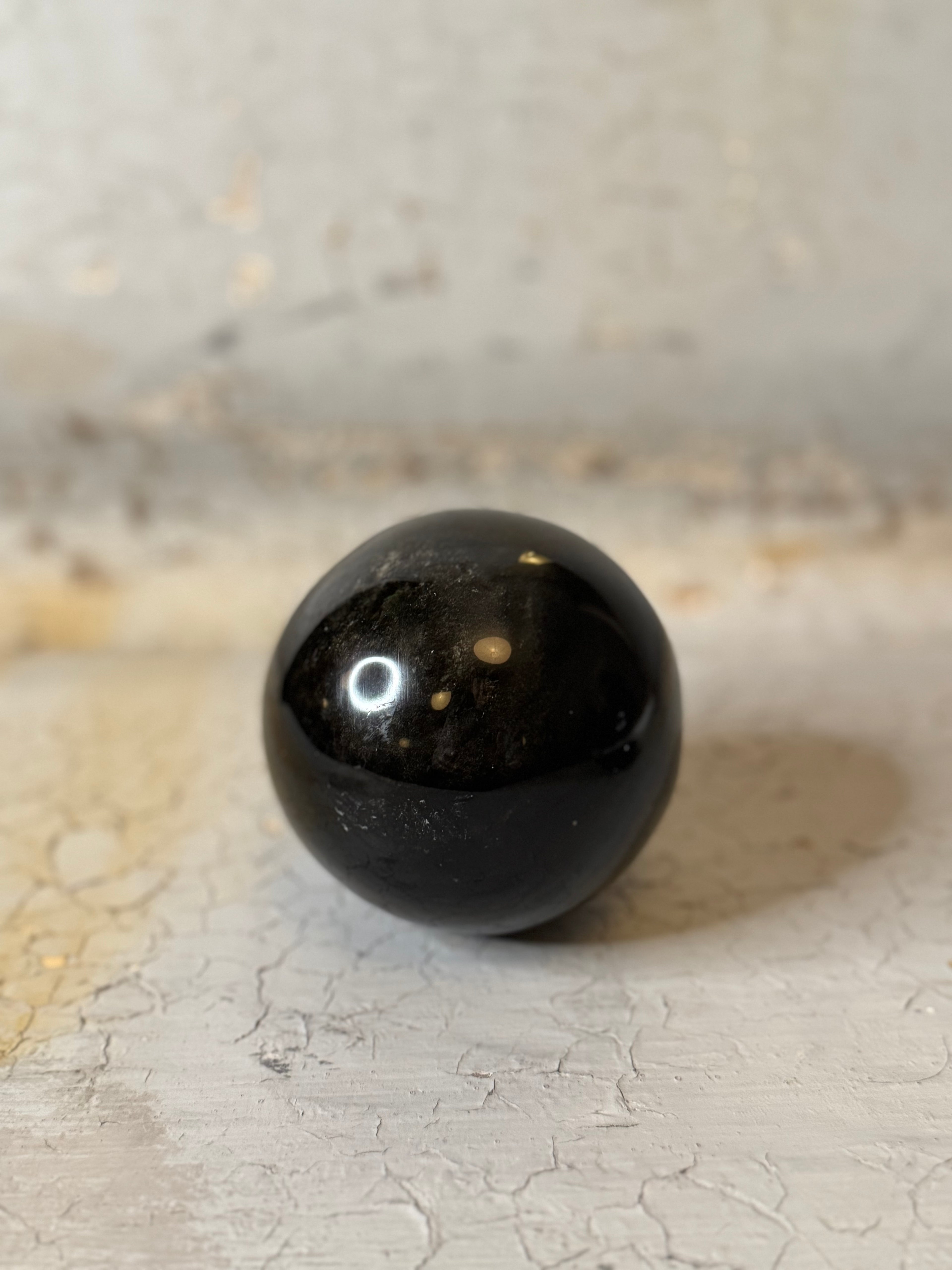 Gold Sheen Obsidian Crystal Sphere