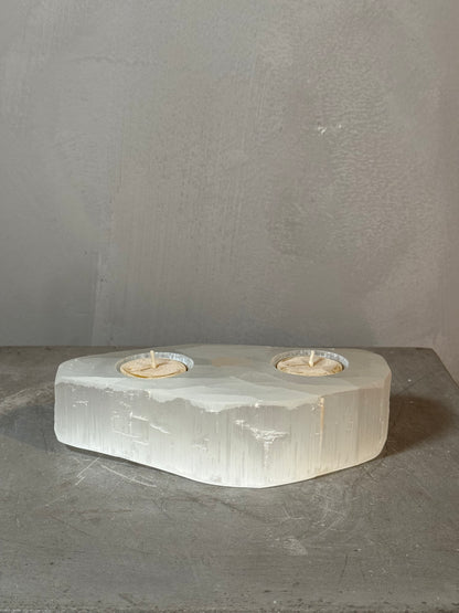 Selenite Tealight Votive Holder