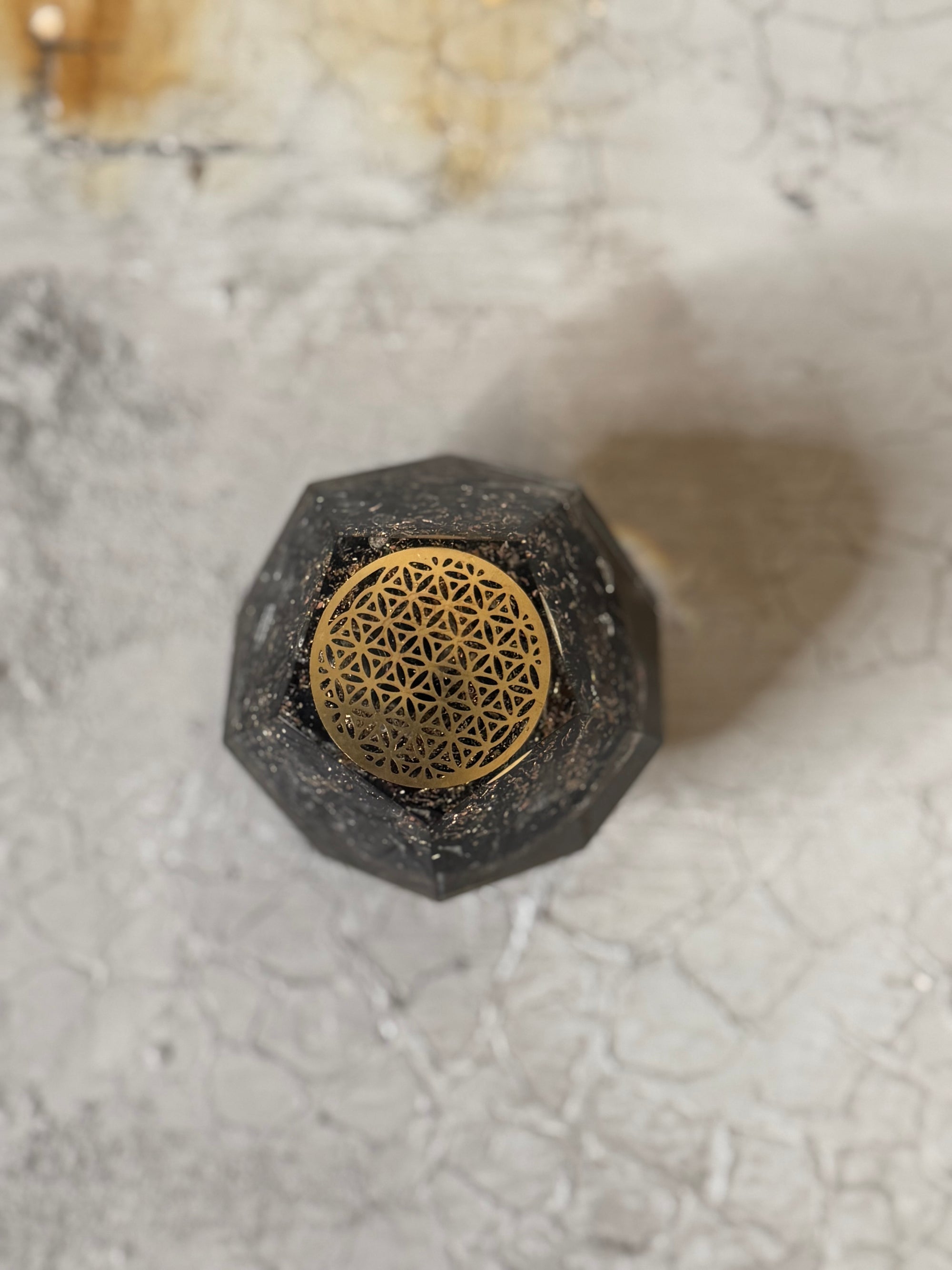 Orgone Dodecahedron - black tourmaline