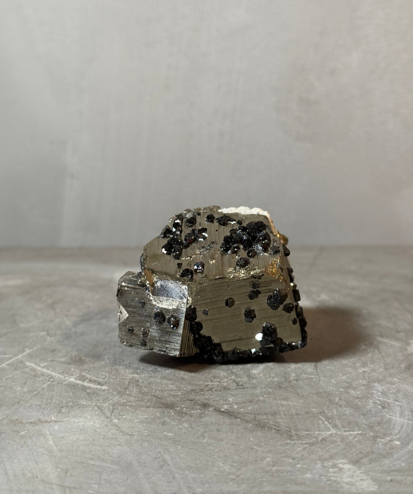 Pyrite with tourmaline