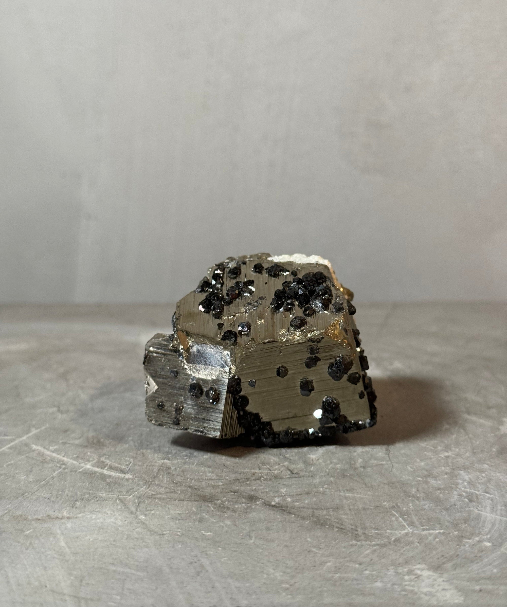 Pyrite with tourmaline