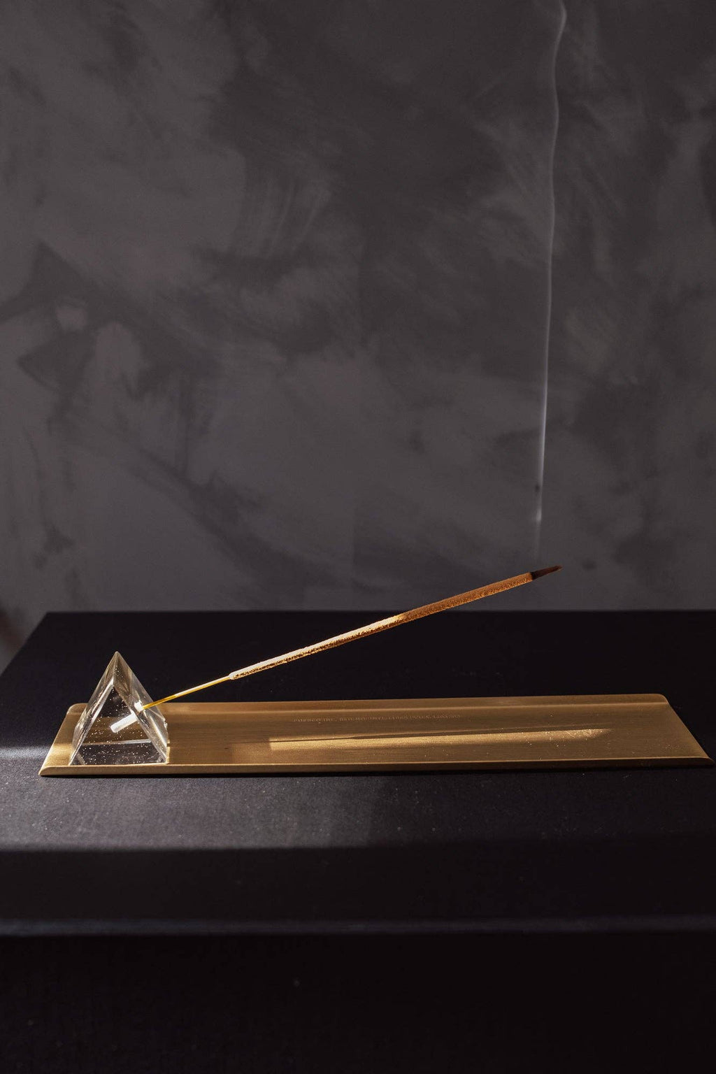 PRISM INCENSE HOLDER W/BRASS TRAY