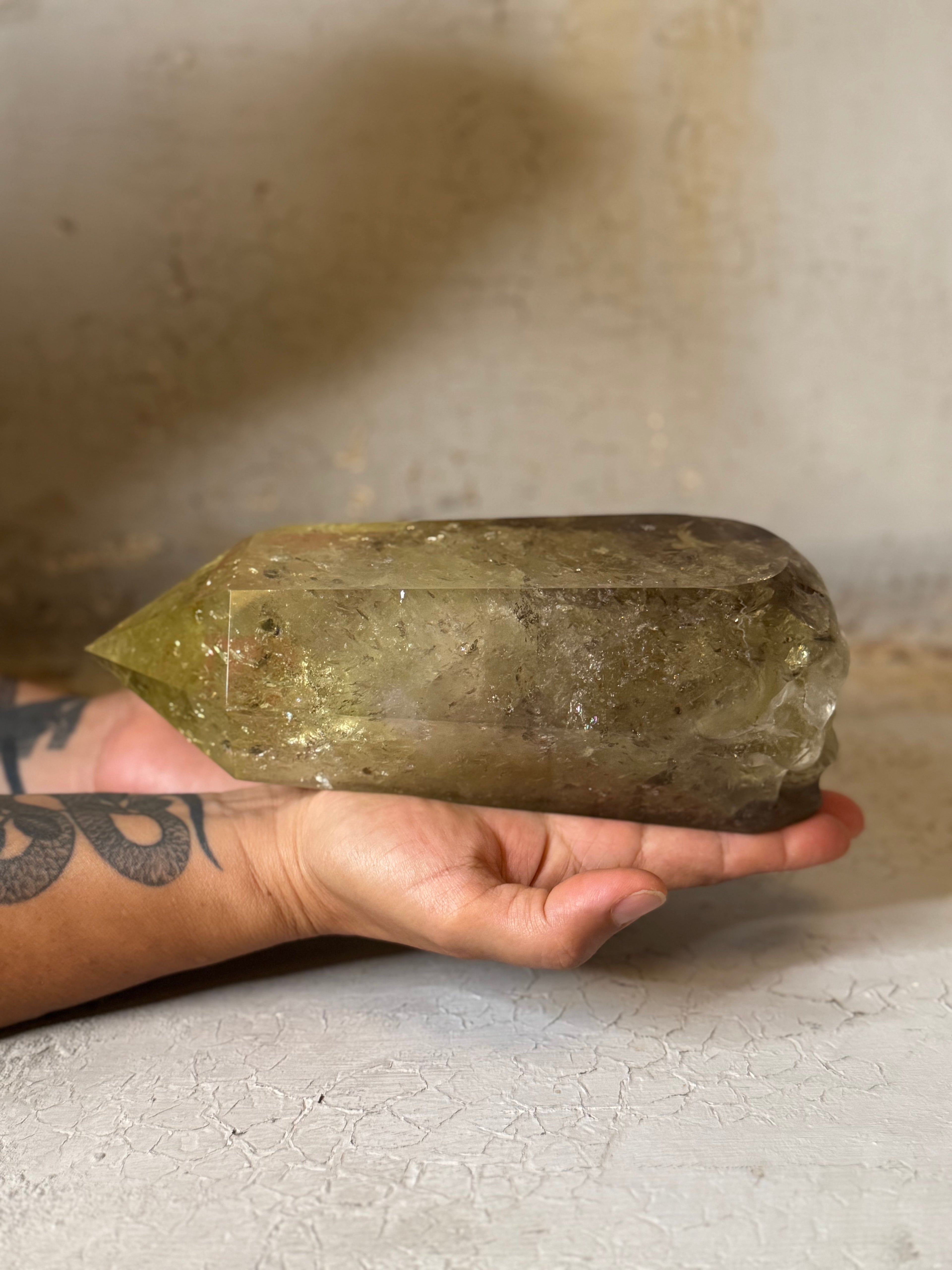 smoky citrine crystal skull XL