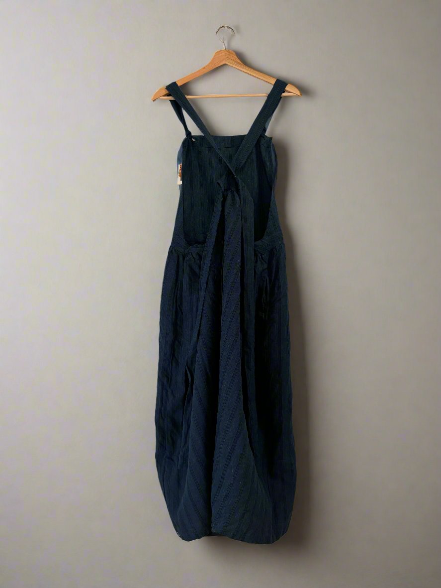 Ichi antiquites Indigo linen apron dress