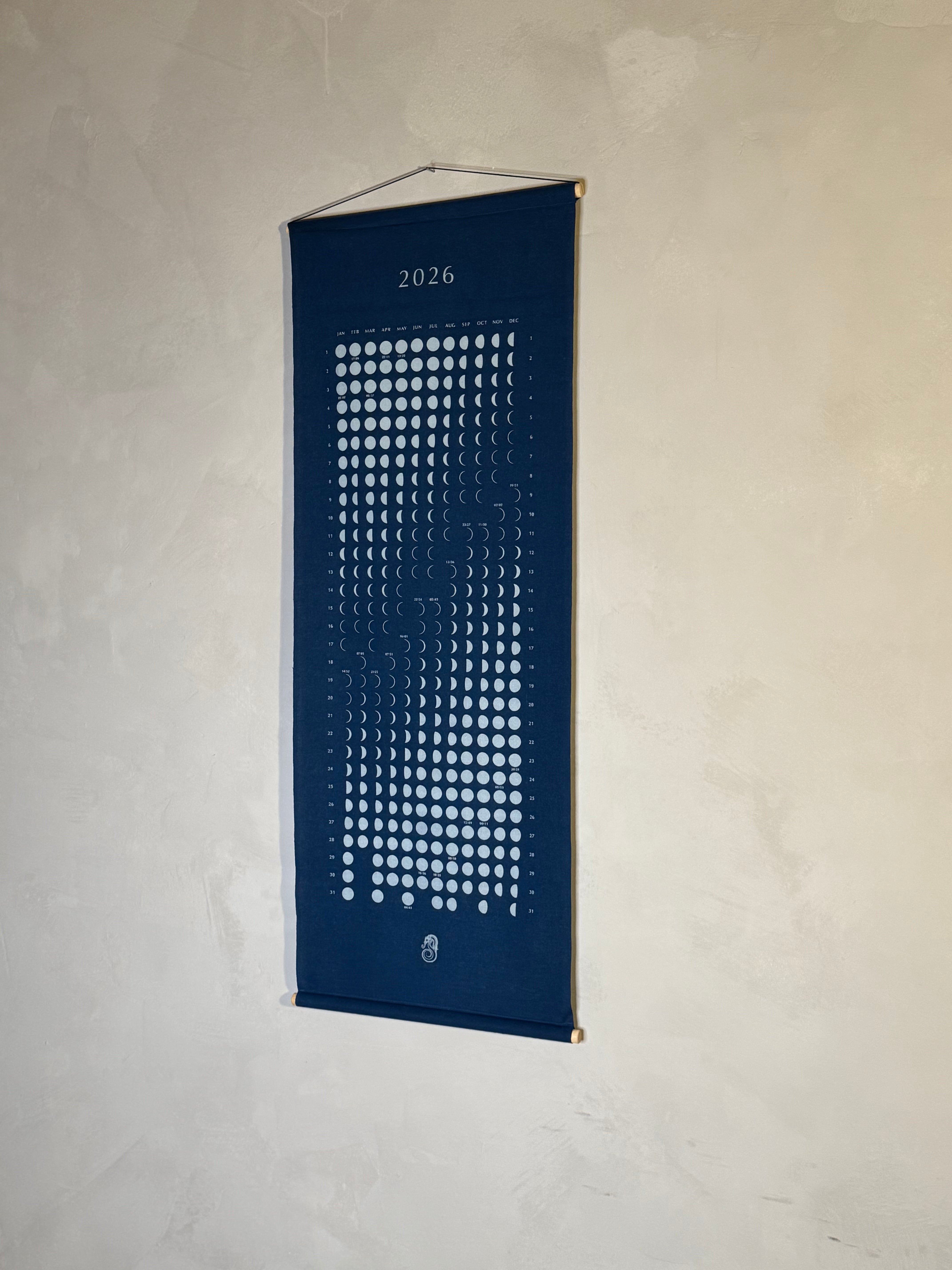 Japanese indigo moon phase calendar – mizutama