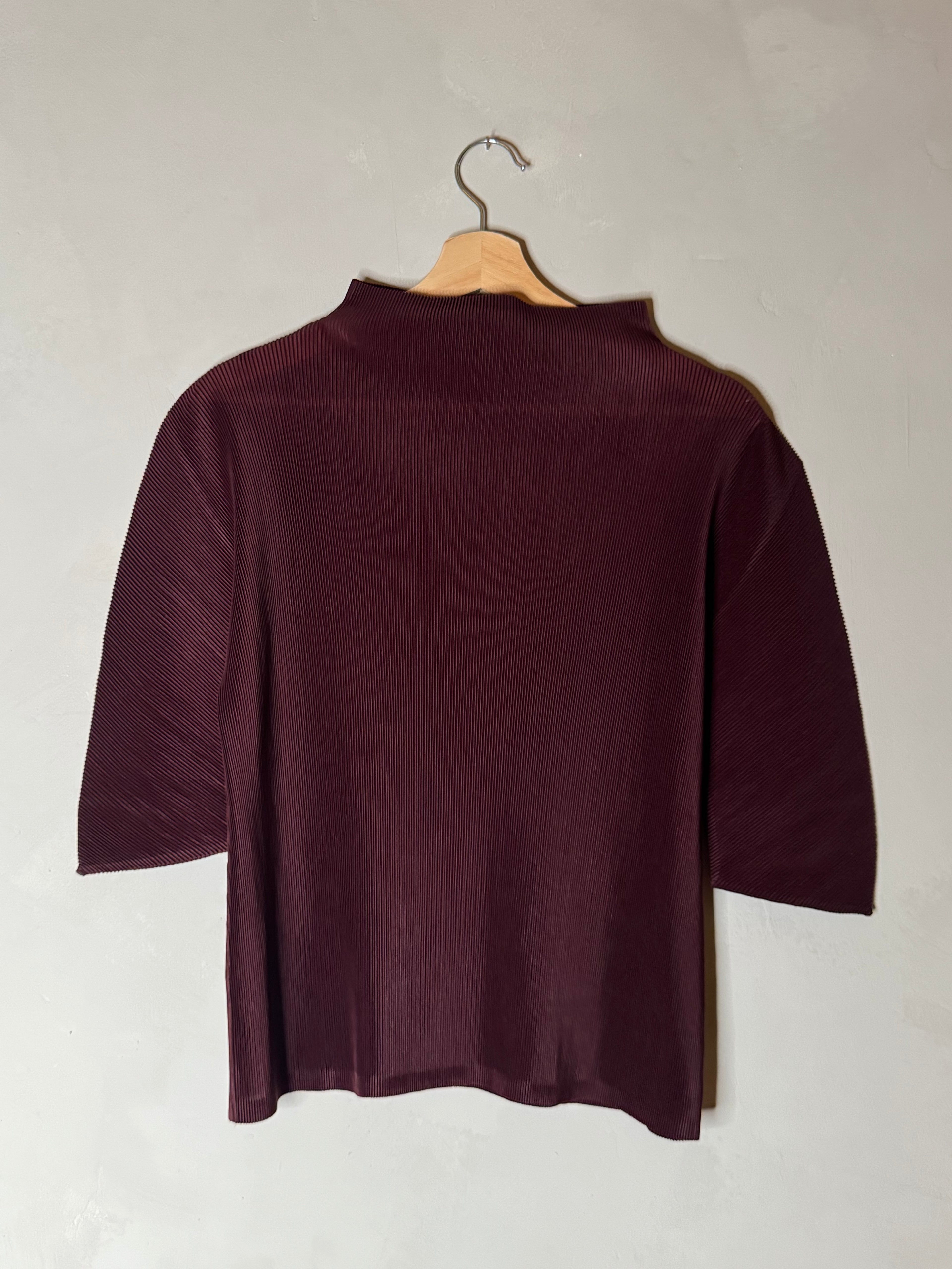 pleats please by Issey Miyake mock neck top